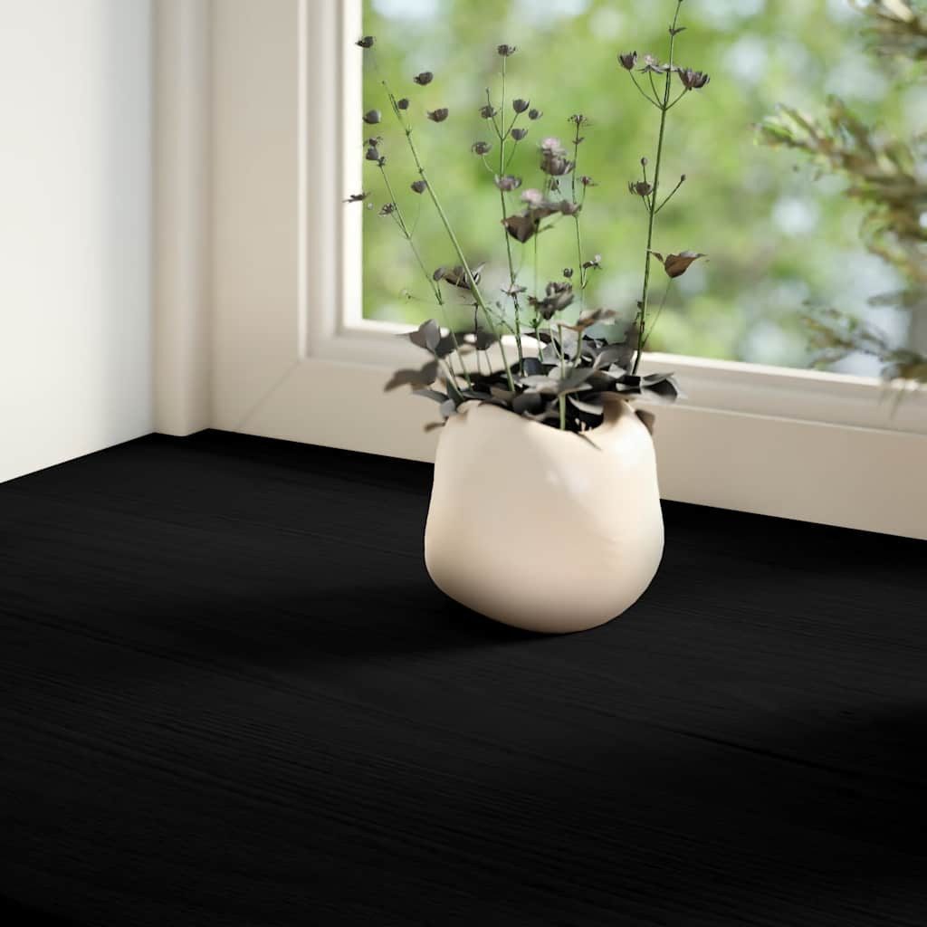 vidaXL Stufenmatte 80 x 25 x 2 cm Fensterbänke 2 Stk Dunkelbraun 80x25x2 cm Massivholz Ei