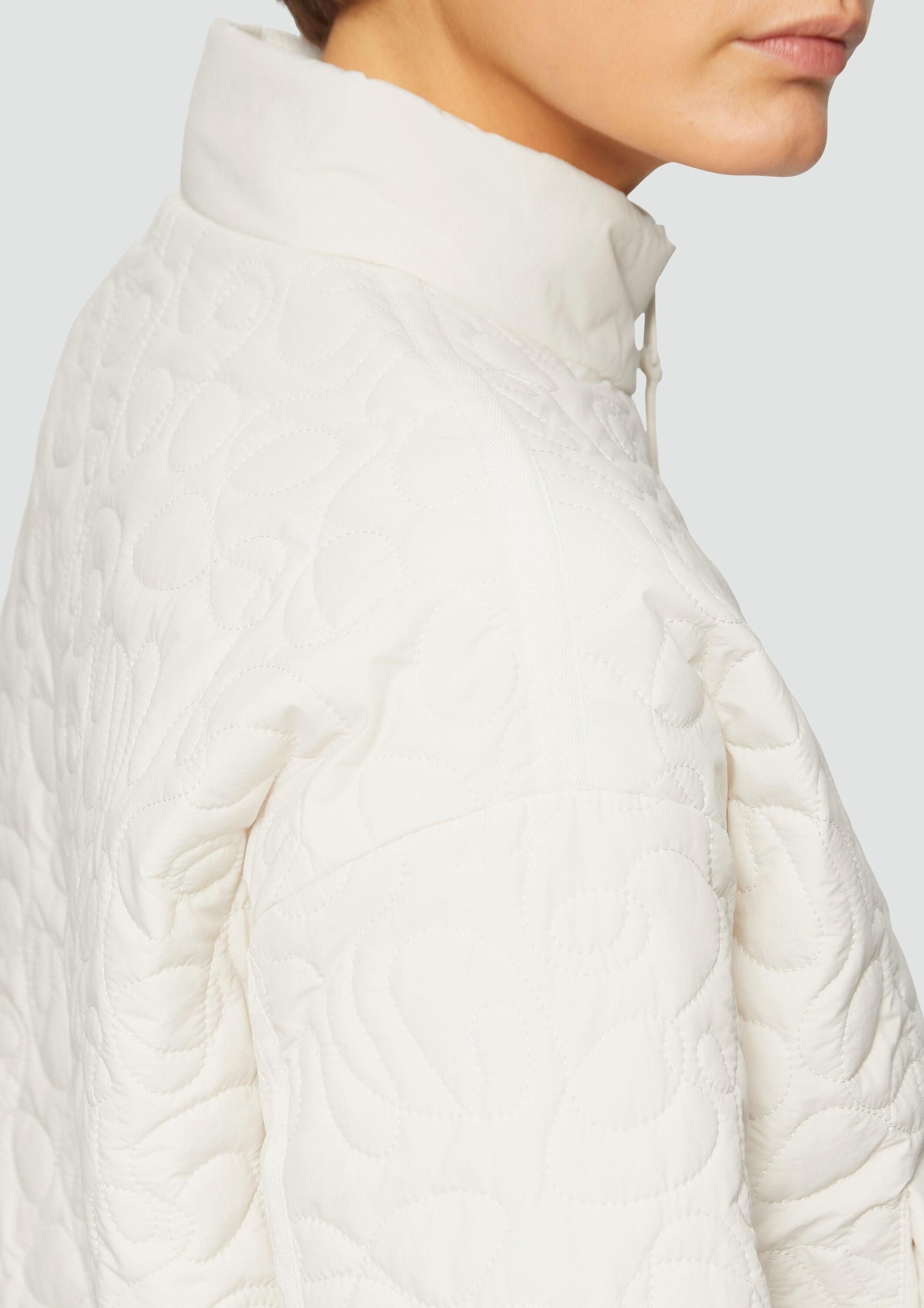 s.Oliver Funktionsjacke Outdoor-Jacke Oversized Jacke mit Steppmuster und seitlichen Druckknöpfen