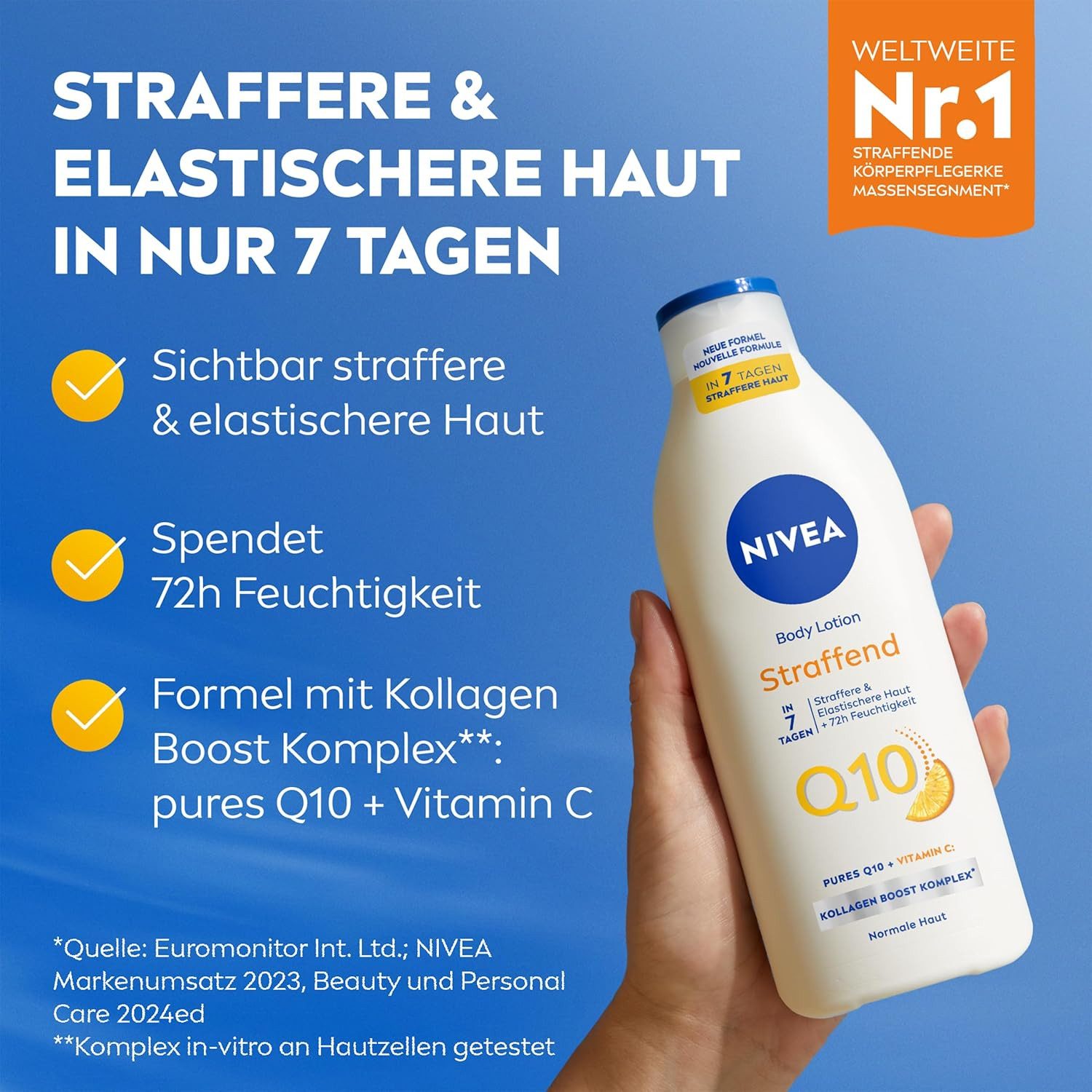 Nivea Körperlotion Bodylotion Straffend Q10 + Vitamin C, 1-tlg.