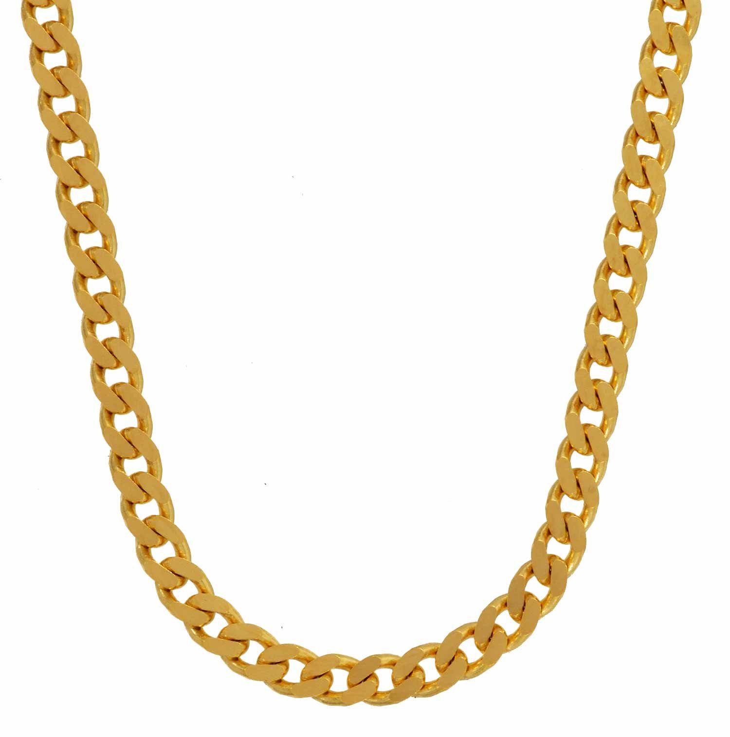 HOPLO Panzerkette Goldkette Panzerkette Länge 45cm - Breite 3,0mm - 585-14 Karat Gold, Made in Germany