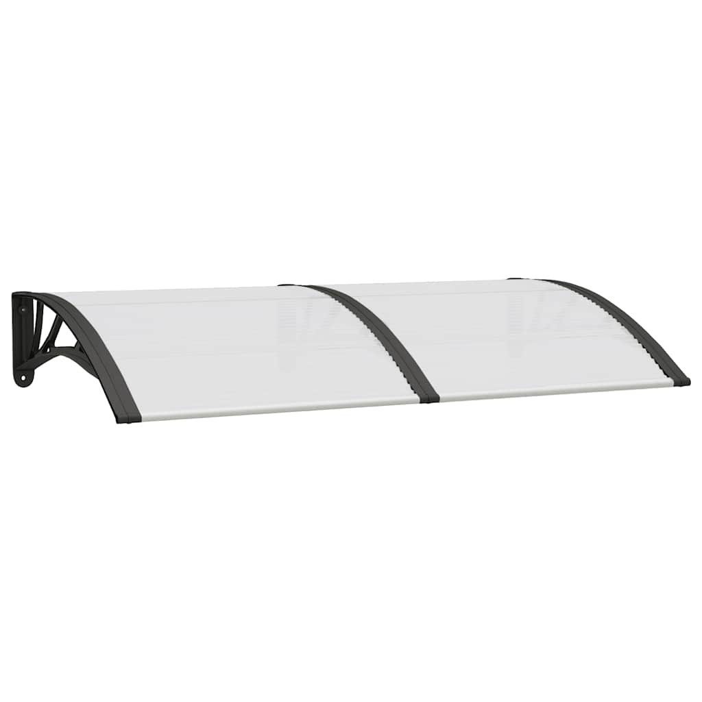 vidaXL Markise Türvordach Schwarz und Transparent 150x75 cm Polycarbonat (1-St)