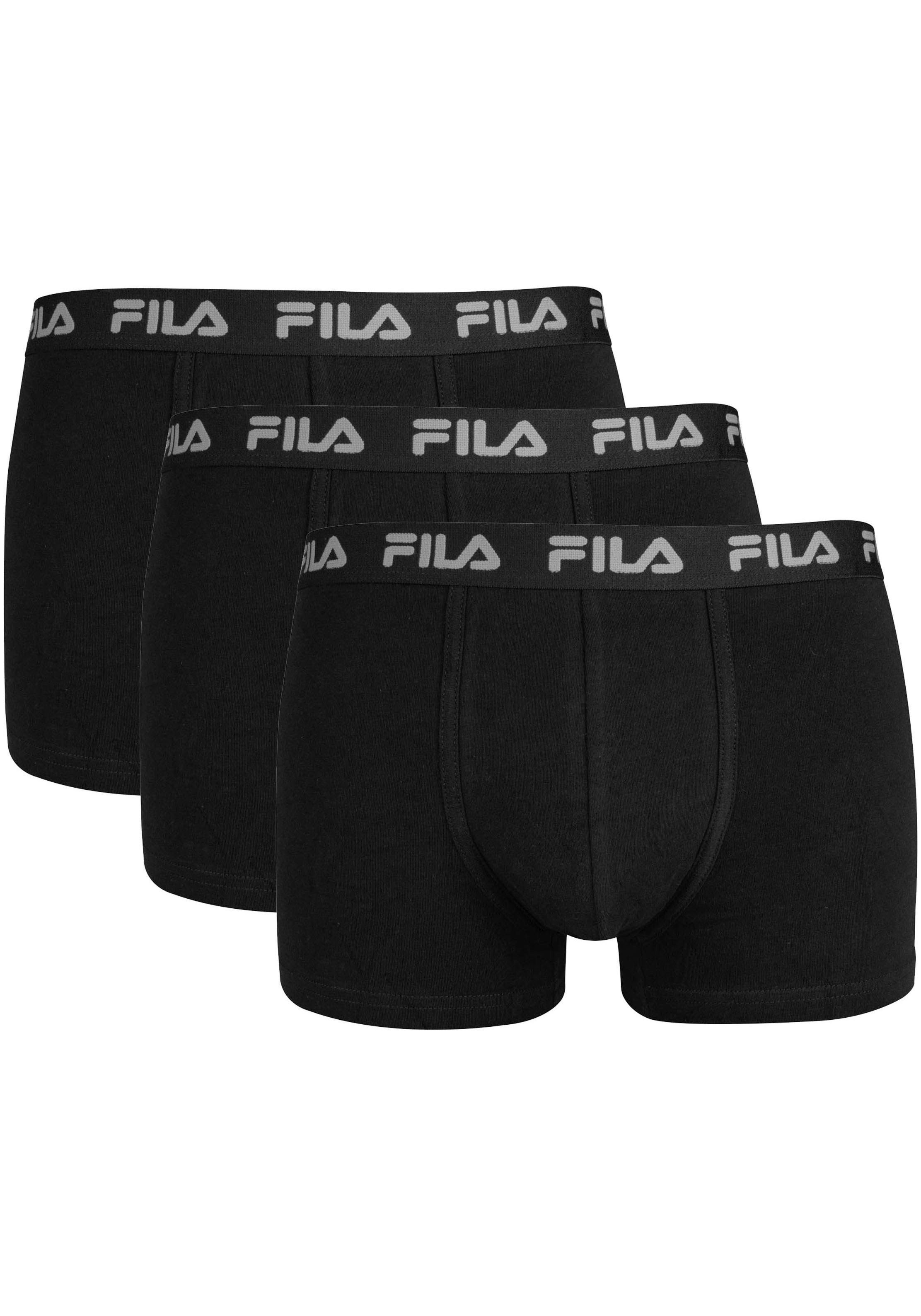 Fila Boxershorts (Packung, 3-St) FILA Schriftzug schwarz