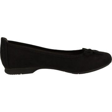 Jana Softline 8-22164-41 Damen H-Weite Schuhe Komfort Schleife Black Ballerina