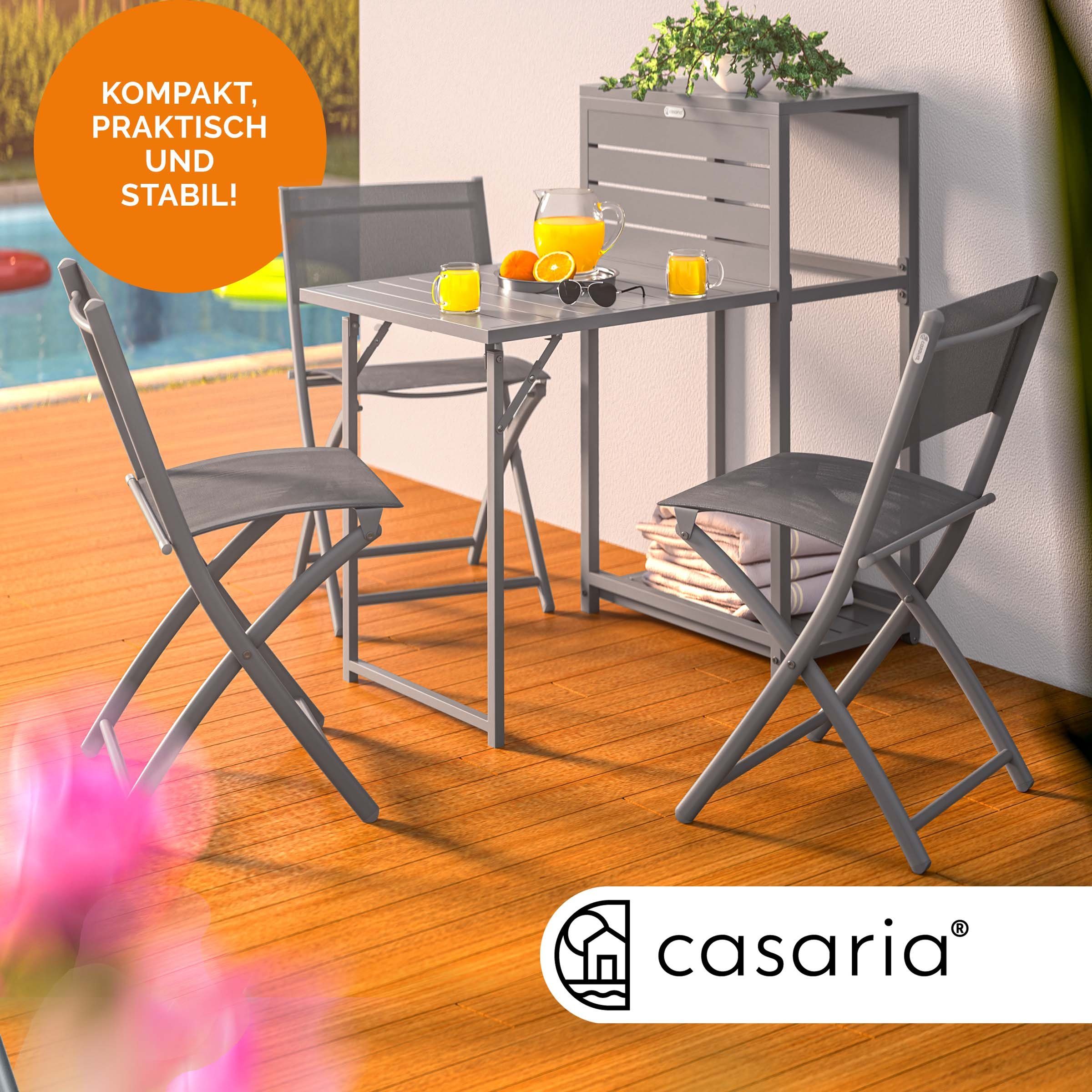 Casaria Gartenstuhl, Klappbar 130kg Belastbarkeit Metall günstig online kaufen