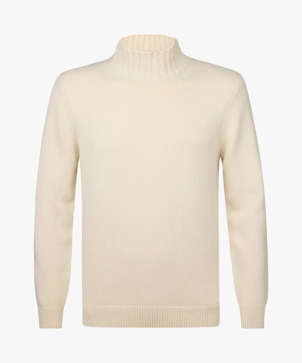 Profuomo Strickpullover Wollpullover mit Stehkragen - Regular Fit