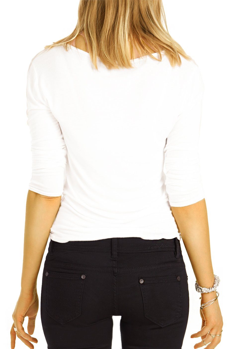 be styled Röhrenjeans Damen Hüftjeans, skinny slim fit low waist Hosen j71e