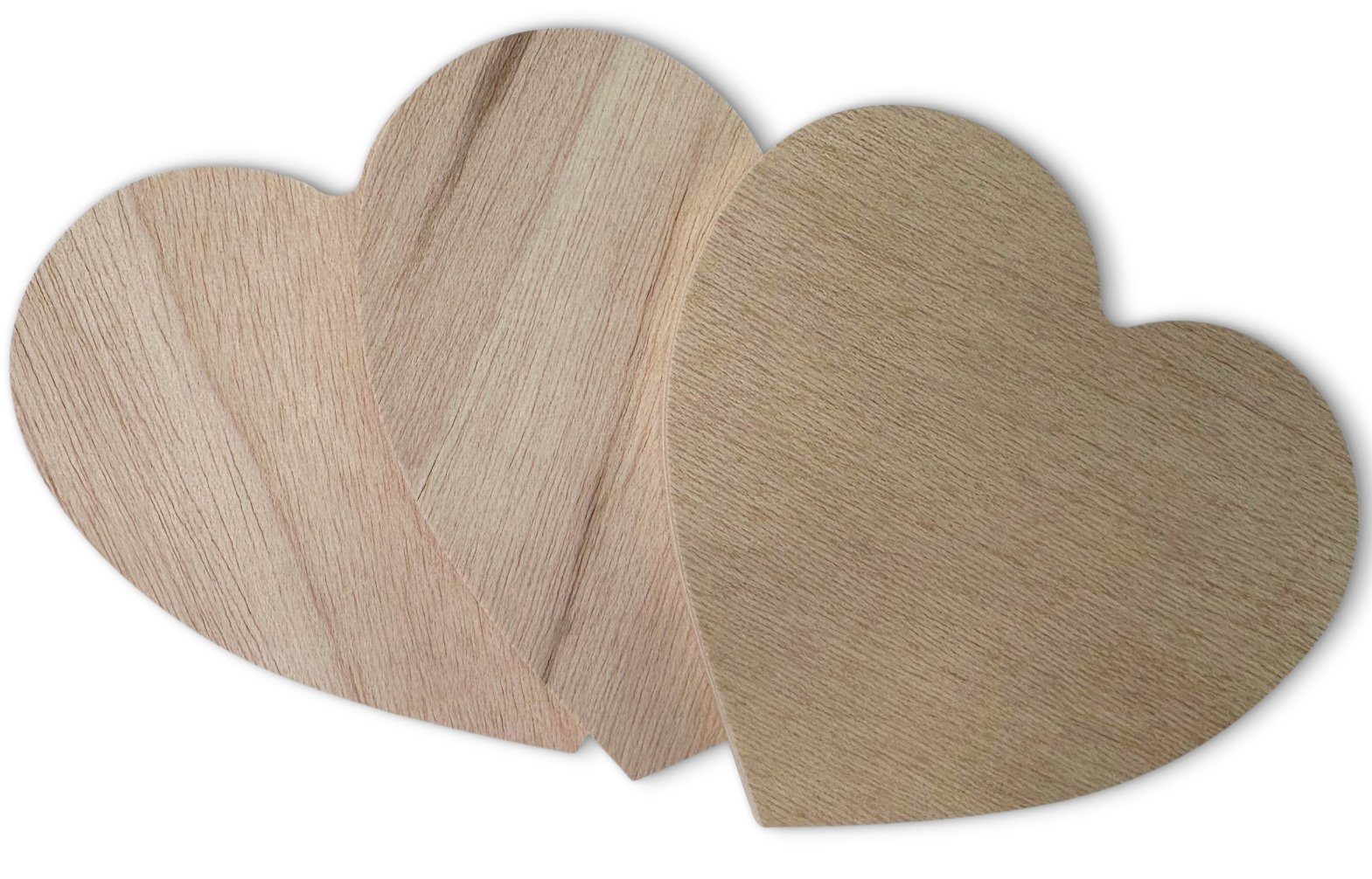 ELMATO Dekoobjekt Elmato 24203 3x Holzherz Größe S ca. 15,5cm für Hochzeit, Maibaum (3 St)