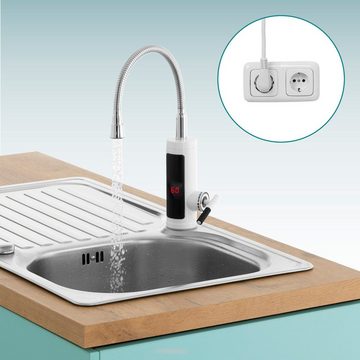 EASYmaxx Küchenarmatur Warm- & Kaltwasserarmatur inkl. Durchlauferhitzer weiß