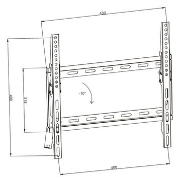 tectake TV Wandhalterung neigbar für 32" (81cm) - 55" TV-Wandhalterung, (mit Montagematerial, Hohe Qualität)