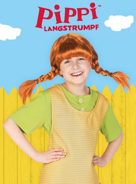 Maskworld Kostüm-Perücke Pippi Langstrumpf Kinderperücke, Original Pippi Langstrumpf Perücke für Kinder