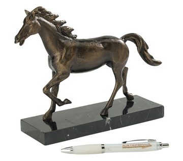 Aubaho Dekofigur Skulptur Pferd 24cm Schreibtisch Statue Eisen Figur antik Stil Horse i