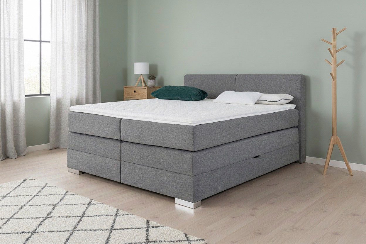 Home affaire Boxspringbett Juliste inkl. Bettkasten und PUR-Schaum-Topper, erhältlich in den Breite 160, 180 & 200cm