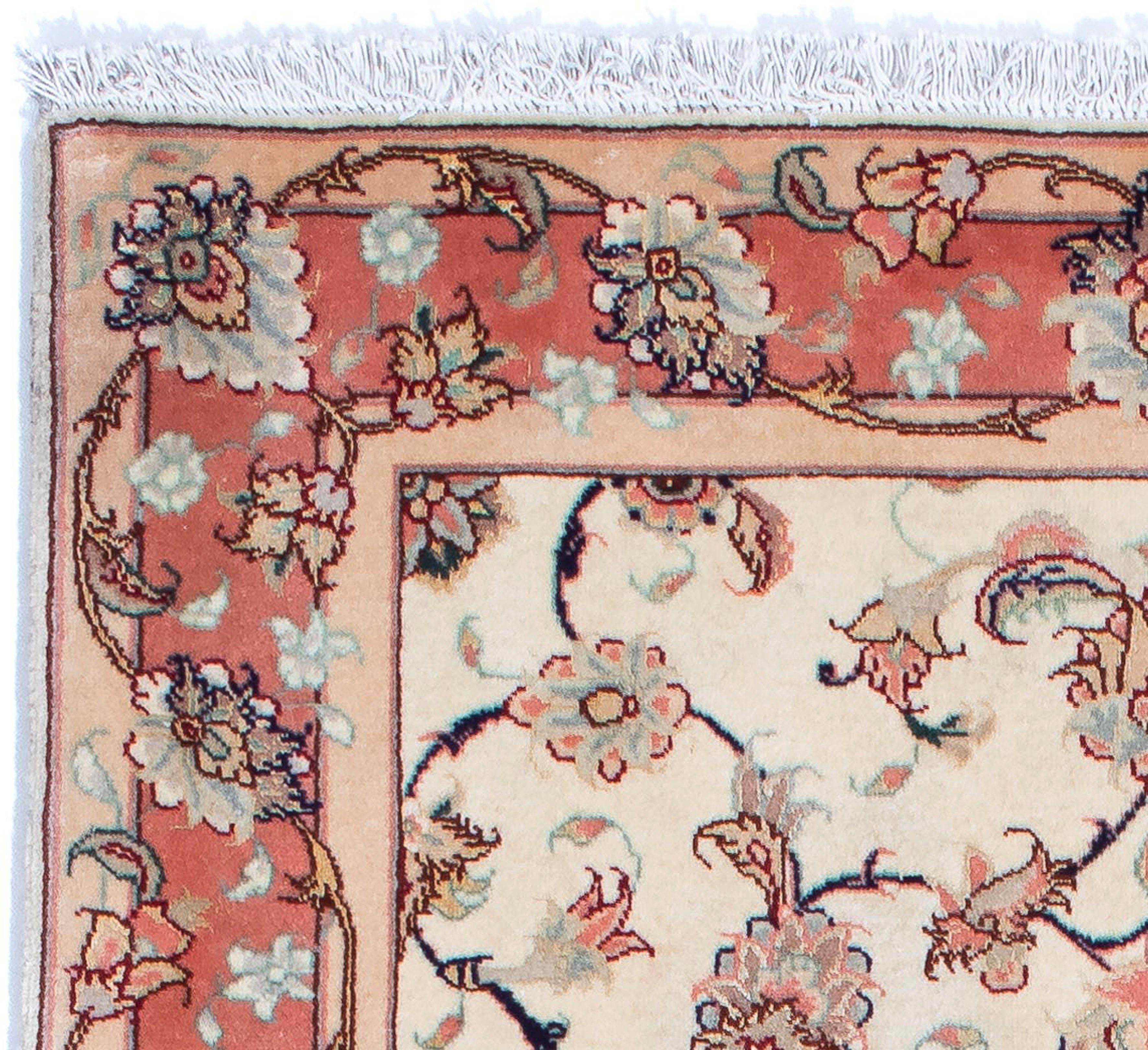 Orientteppich Perser - 183 Einzelstück - - morgenland, Zertifikat cm Wohnzimmer, Höhe: 7 x rechteckig, Täbriz beige, - mm, mit Royal Handgeknüpft, 77