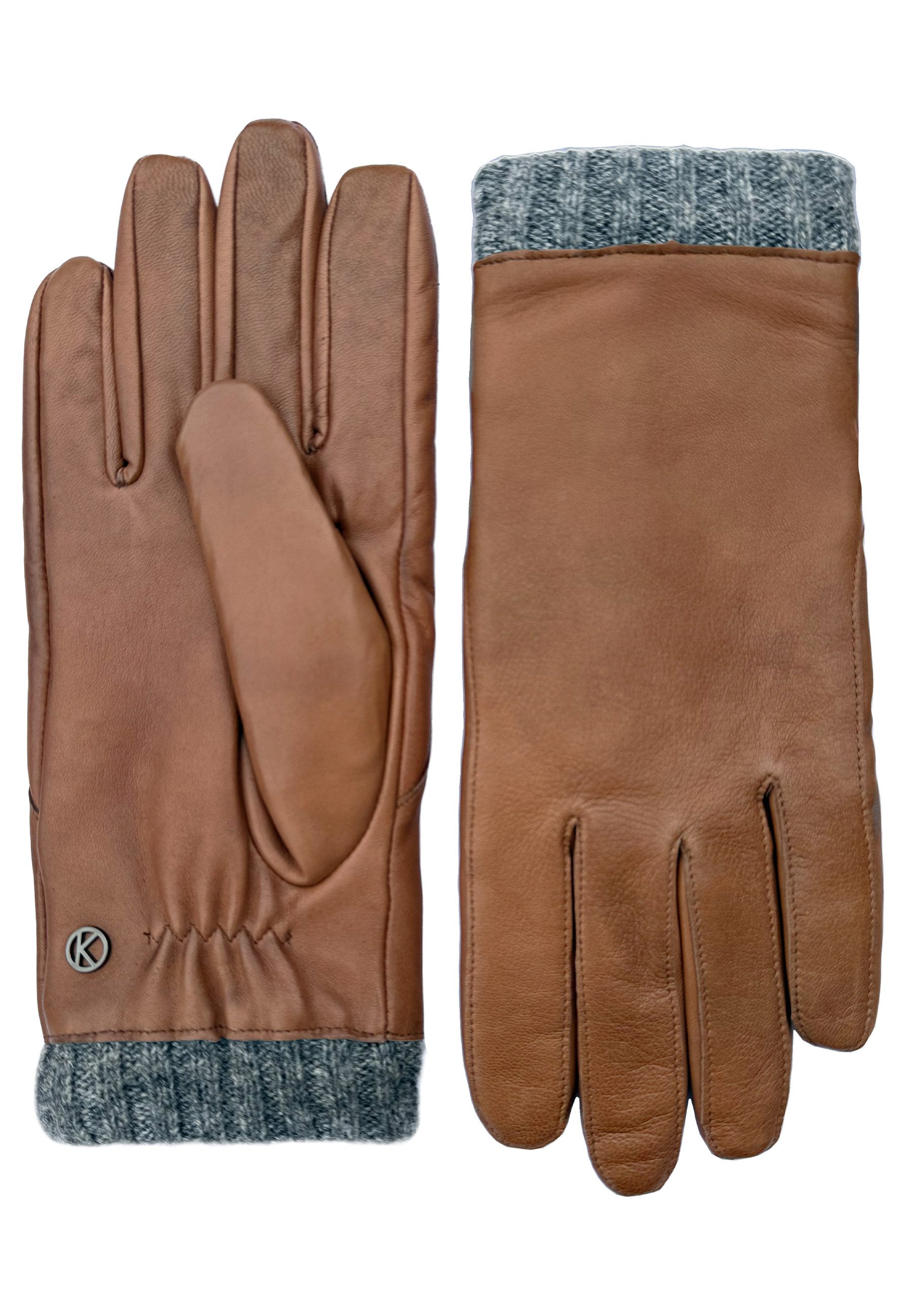 KESSLER Lederhandschuhe Style Rasmus (Paar, 1-St., Handschuhe) Leather Working Group zertifiziertes Leder, warmes Kunstfellfutter