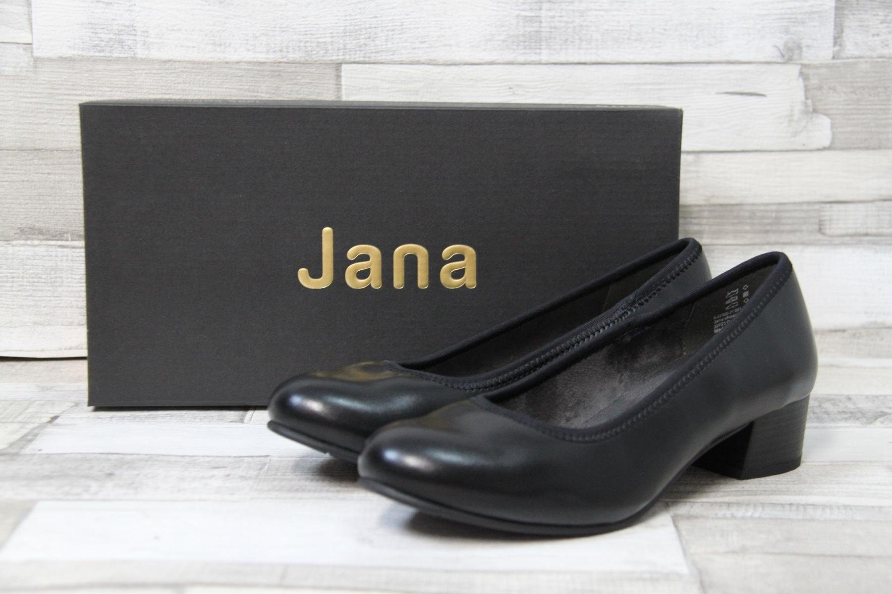 Jana Damen Pumps schwarz, 3 cm Absatz 38 Pumps