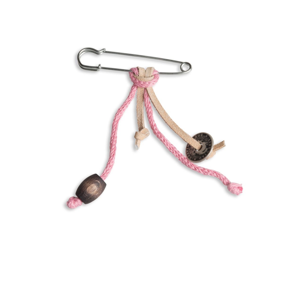 Knit Factory Brosche Zubehör 7x1 cm Rosa (1-tlg), brosche Anstecker
