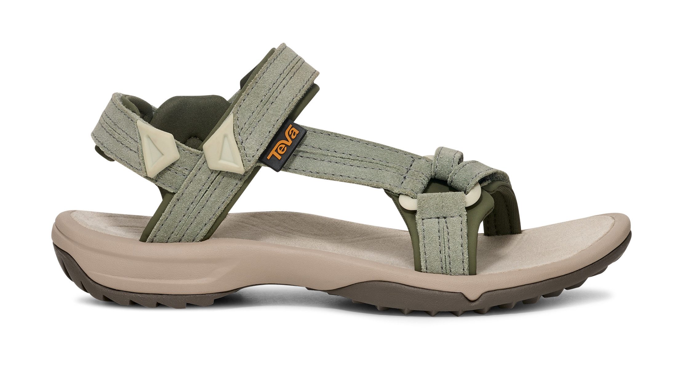 Teva TERRA FI LITE SUEDE WOMEN Sandale mit Klettverschluss, Gummilaufsohle, aus Premium Velour-Leder