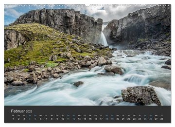 CALVENDO Wandkalender Island (Premium, hochwertiger DIN A2 Wandkalender 2023, Kunstdruck in Hochglanz)