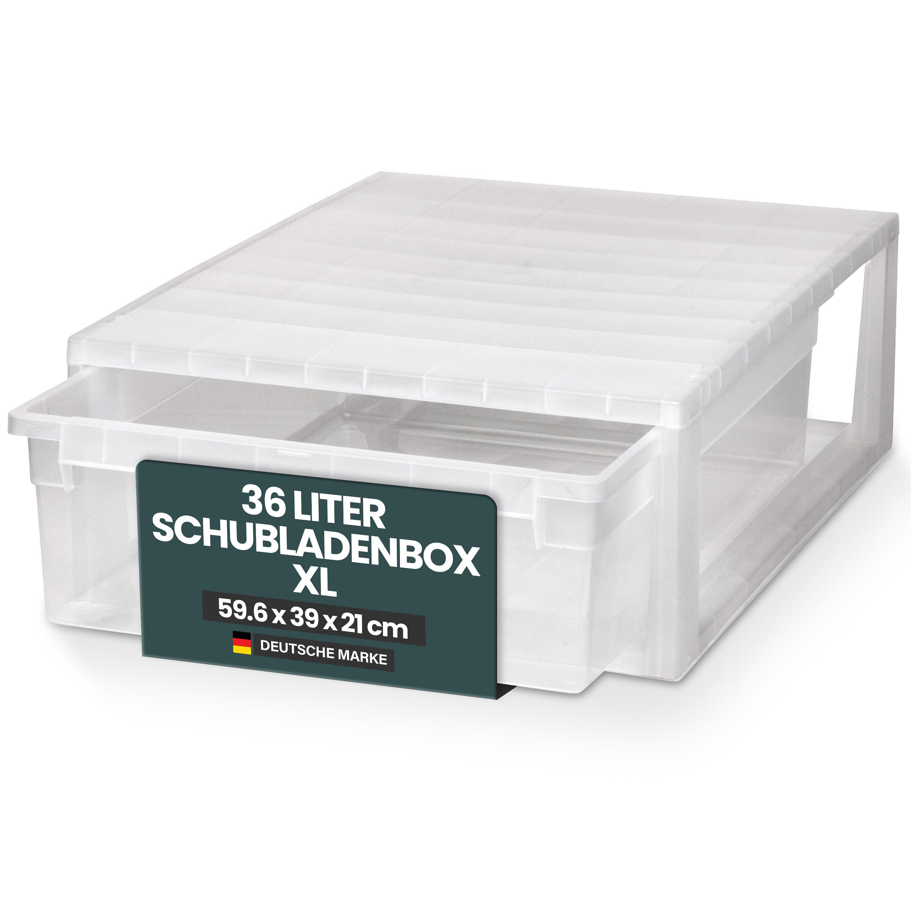 Kreher Aufbewahrungsbox Schubladenboxen mit 39 cm Tiefe in verschiedenen Größen