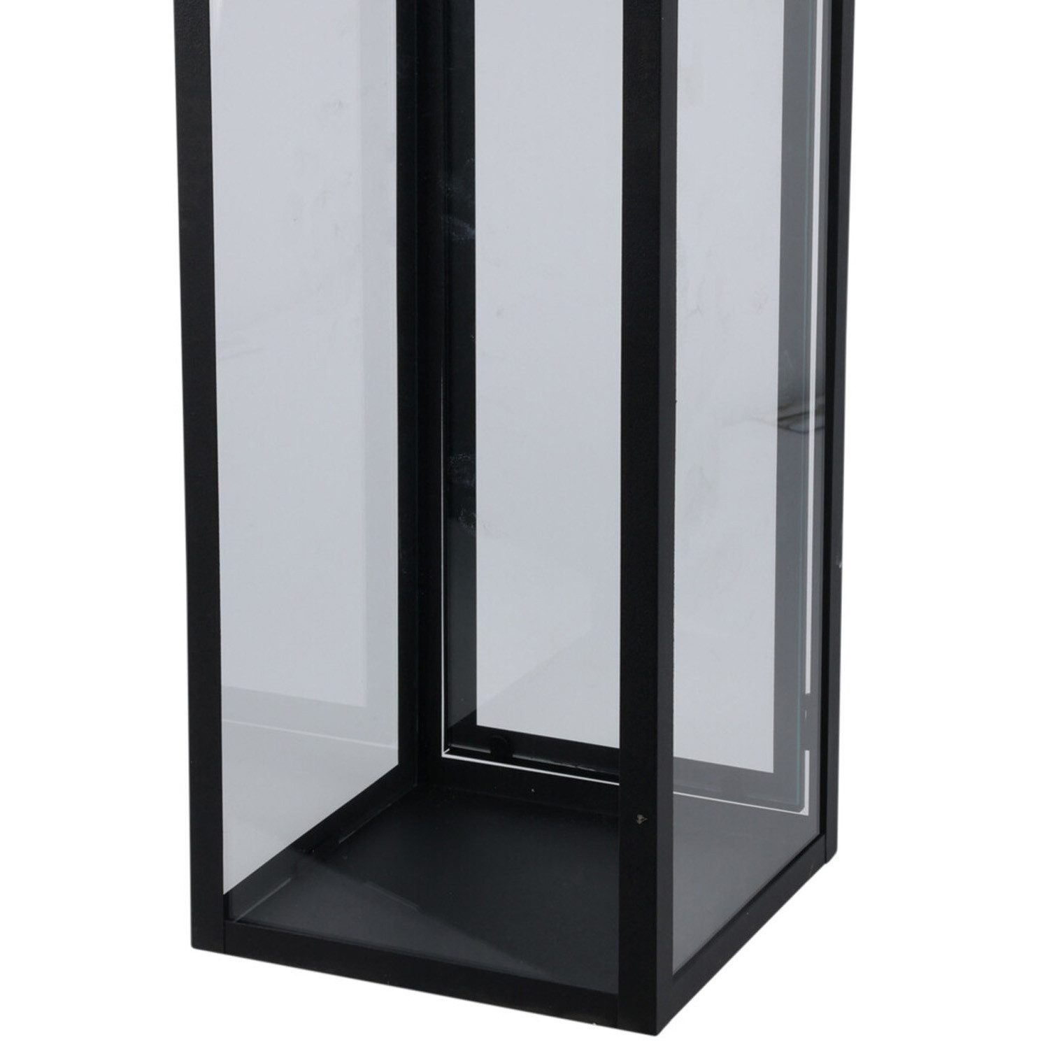 Mojawo Laterne 2tlg Metall Laternen Set Schwarz Gartenlaterne Windlicht H50 günstig online kaufen