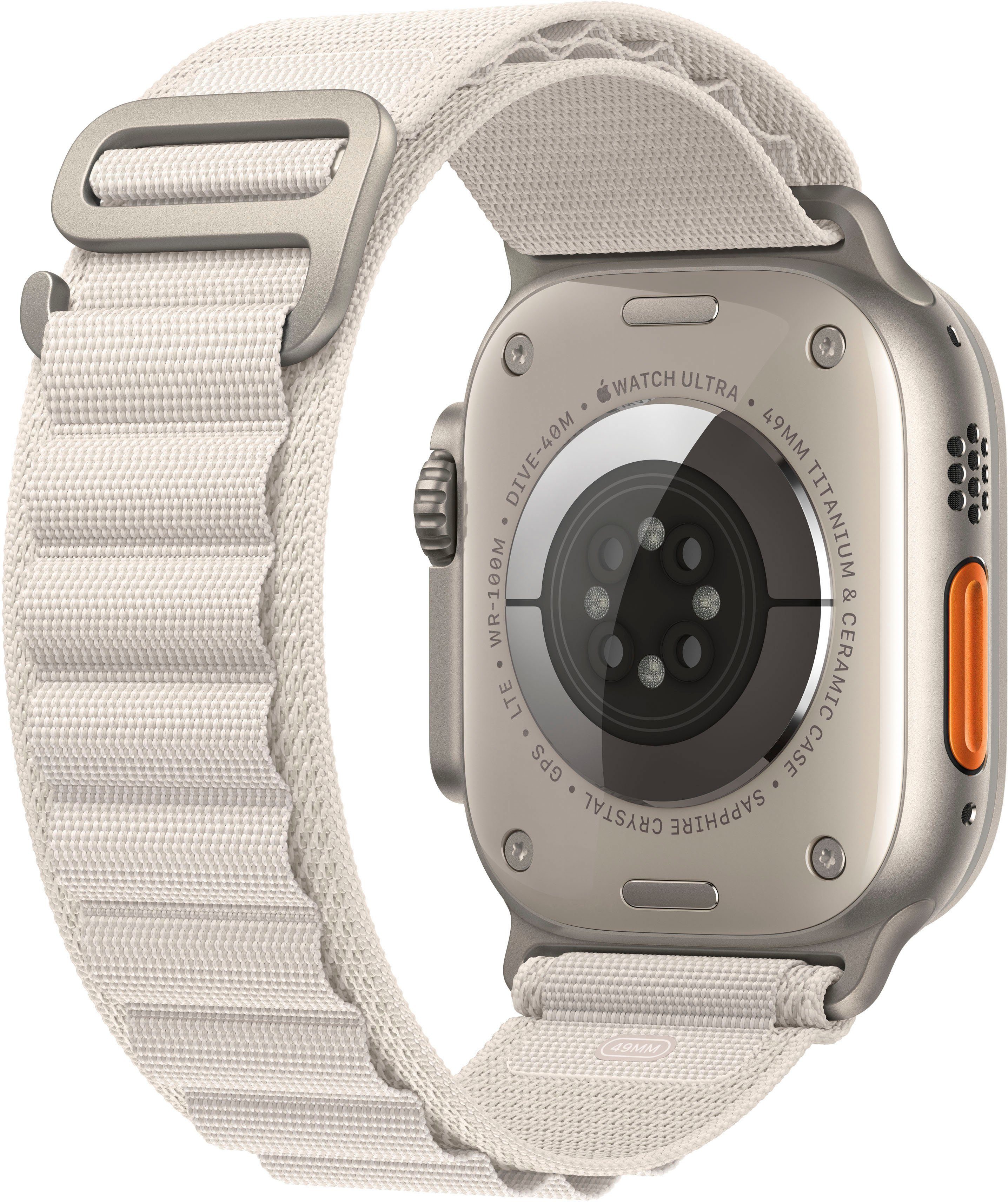 Watch, GPS + Apple Watch 49mm Cellular Ultra Alpine für Alpine Medium Gemacht extreme Anforderungen M Starlight