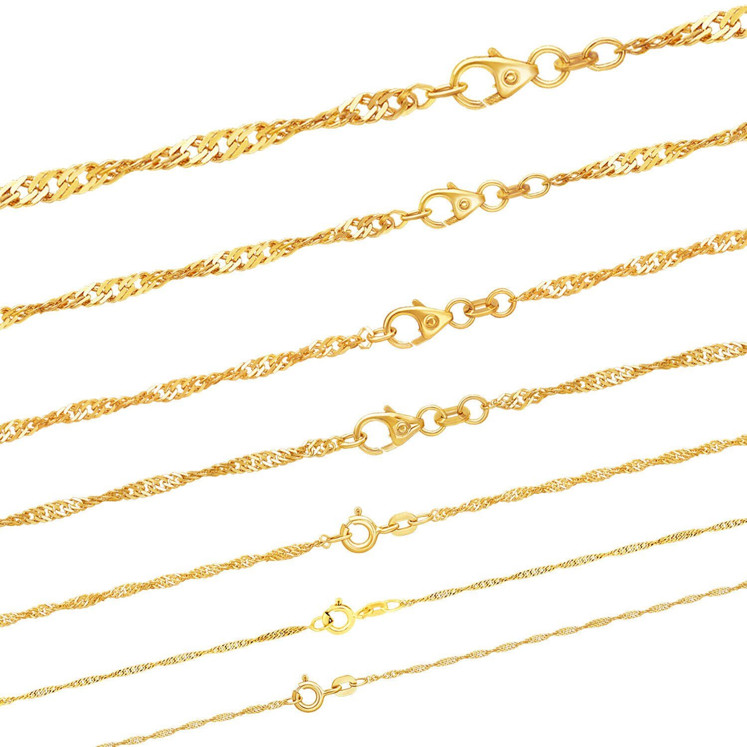 HOPLO Goldkette Goldkette Singapurkette Länge 40cm - Breite 1,0mm - 585-14 günstig online kaufen
