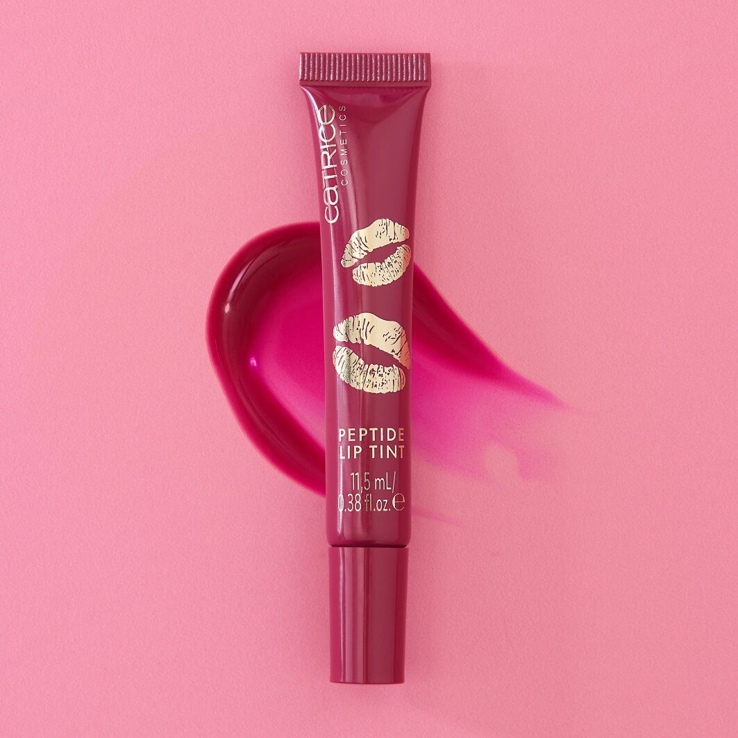 Catrice Lipgloss KISS & GLOW Peptide Lip Tint, 3-tlg., dezente Farbe, ultra-glänzendes Finish, pflegend und vegan.