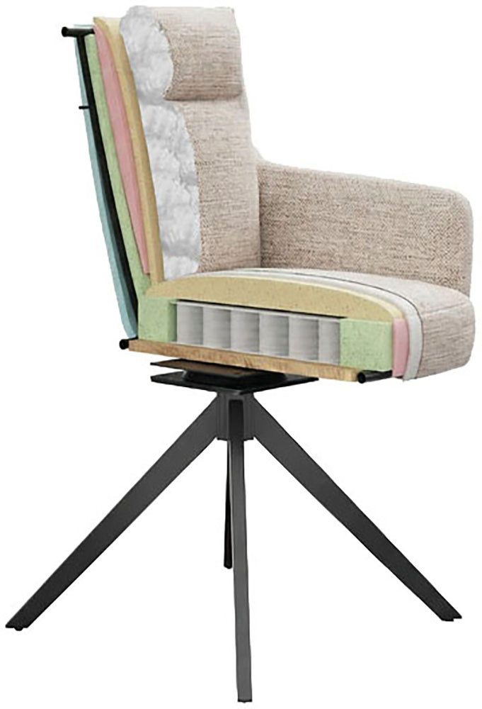 Home affaire Esszimmerstuhl Monaco, TOPSELLER! (Set, 2 St), verschiedene Gestelle wählbar, Belastbar bis 120 Kg