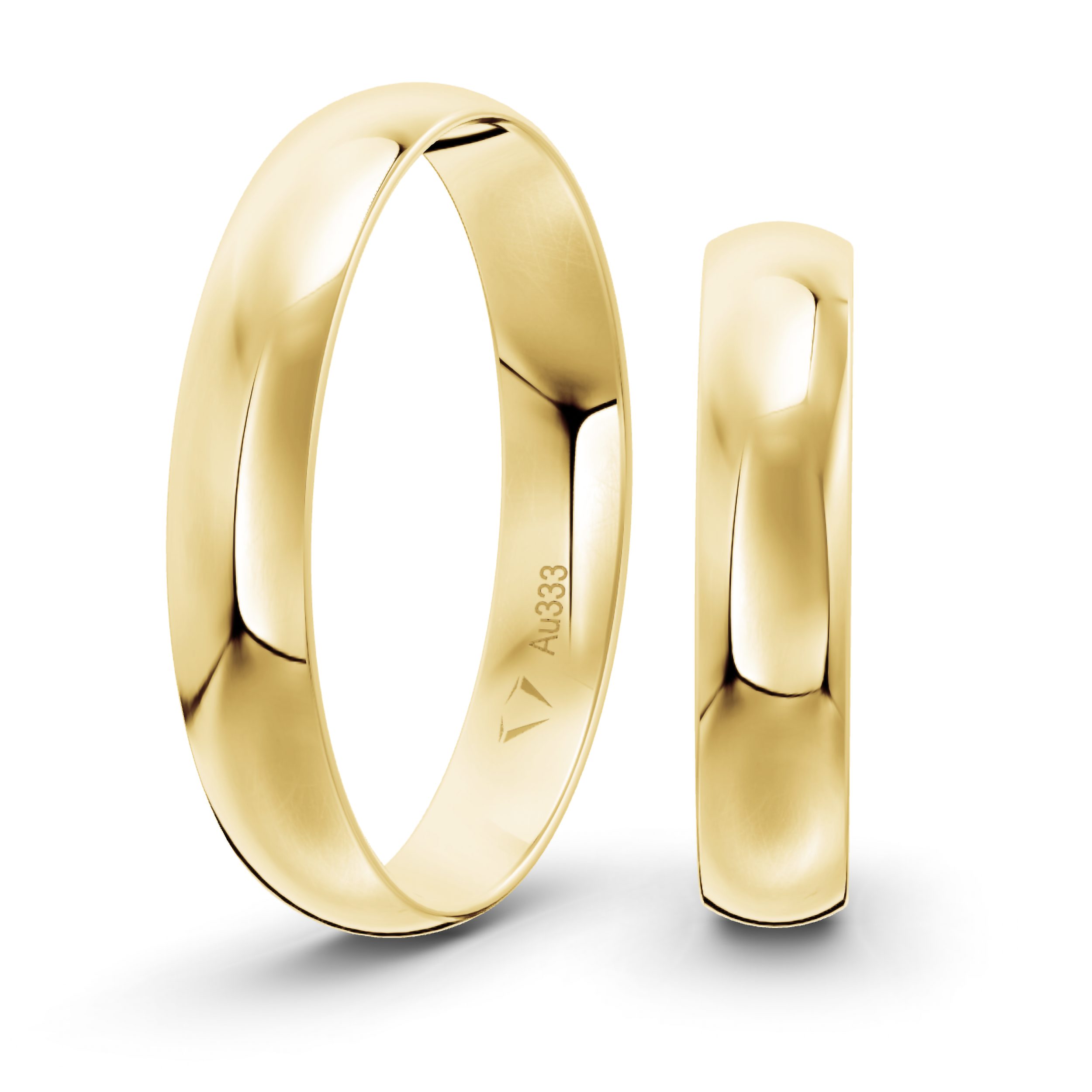 mosa & co. Trauring mit Gravur Classic Gold 333 mit 4mm Breite im Paarpreis (Eheringe, 2-tlg., 2 Trauringe)