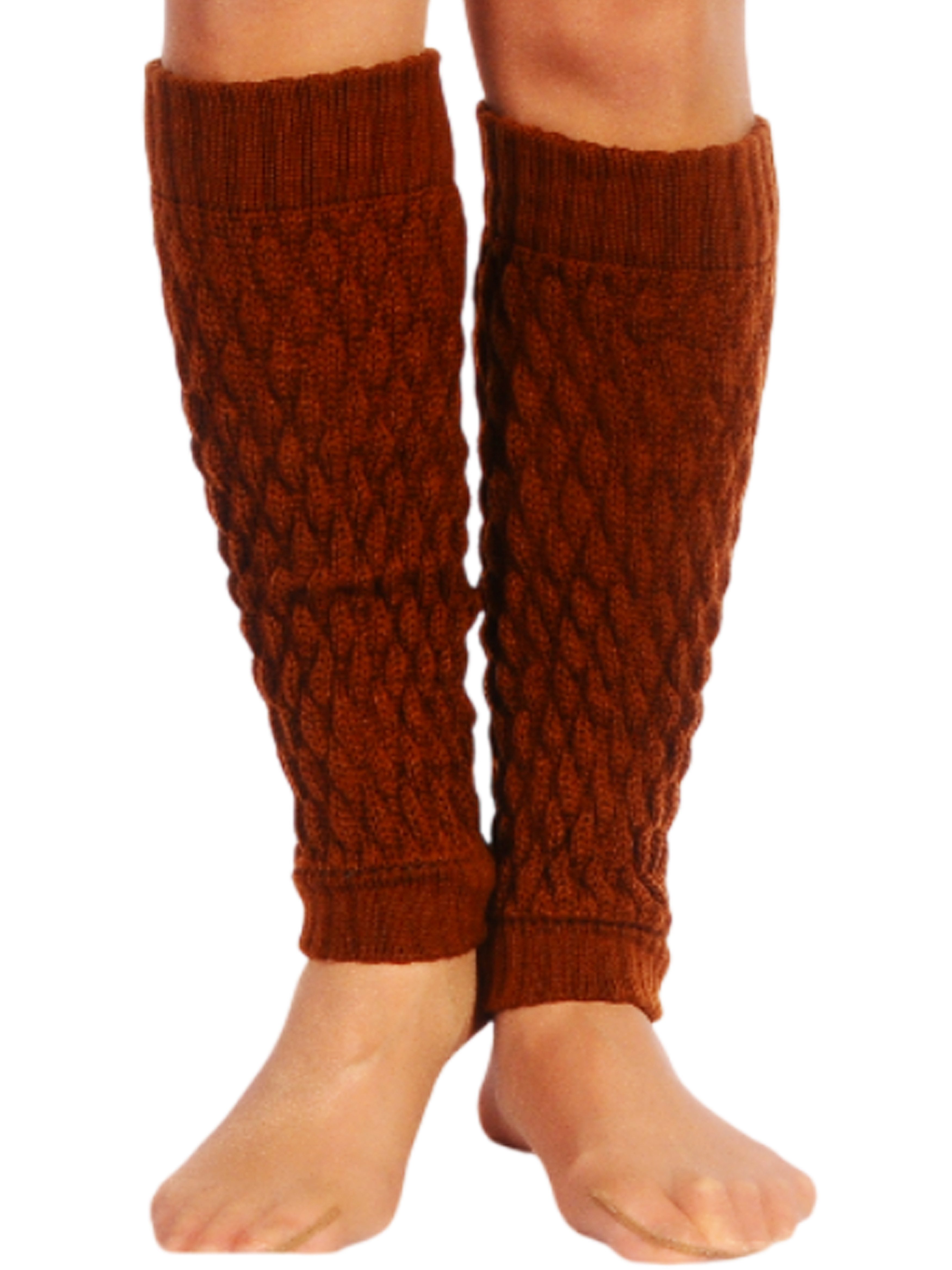 Beinstulpen Stulpen in bronze elegante Beinwärmer Damen Frauen Strickstulpen