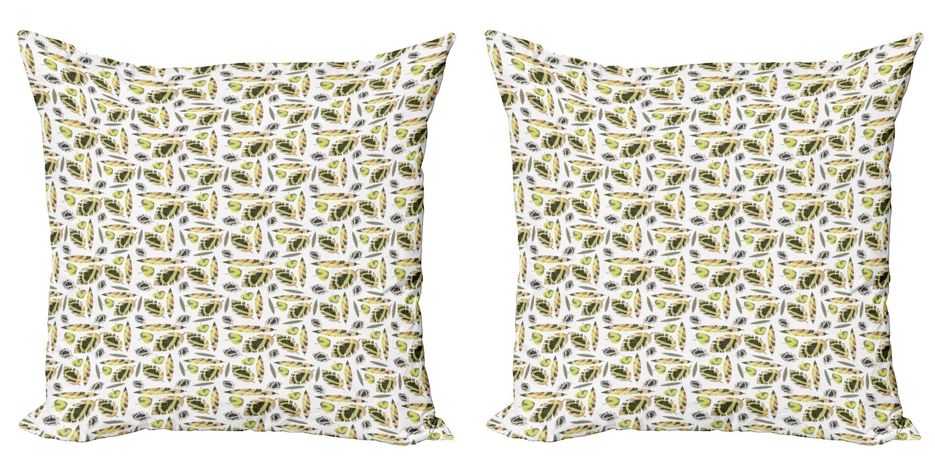 Kissenbezüge Modern Accent Doppelseitiger Digitaldruck, Abakuhaus (2 Stück), Abstrakte Geometrie Herbstlaub Kunst