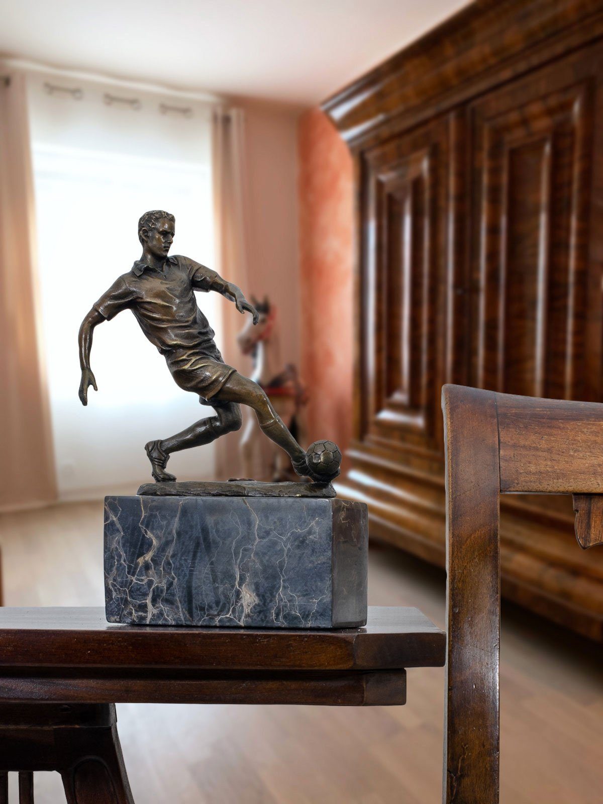 Sta Verein Pokal Aubaho Figur Fussball Trophäe Skulptur Bronze Skulptur Bronzeskulptur