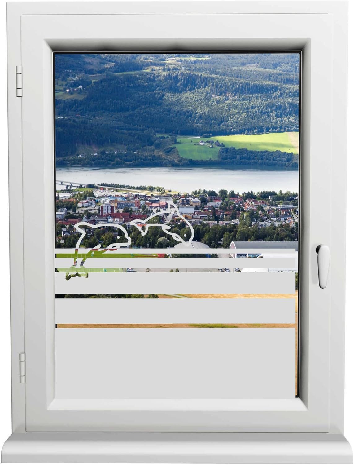 INDIGOS UG Fensterfolie Delfin Glasdekorfolie – Sicht- & Sonnenschutz für F günstig online kaufen