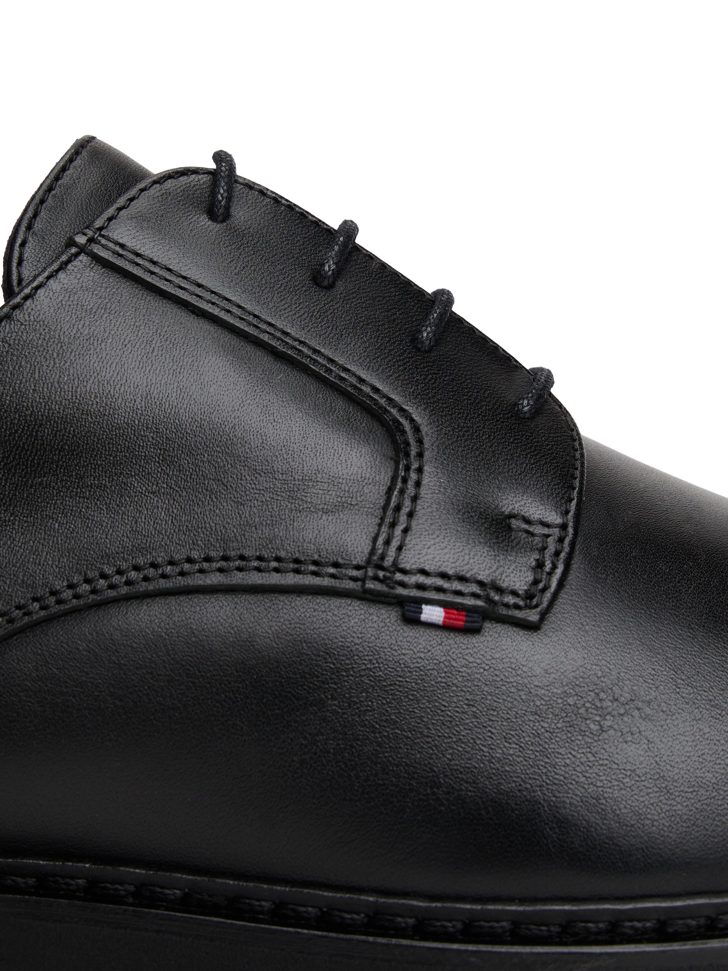 Tommy Hilfiger HILIFGER ULTRA LIGHT LTH SHOE Schnürschuh, Blockabsatz, Businessschuh, Abendschuh mit dezenten Ziernähten