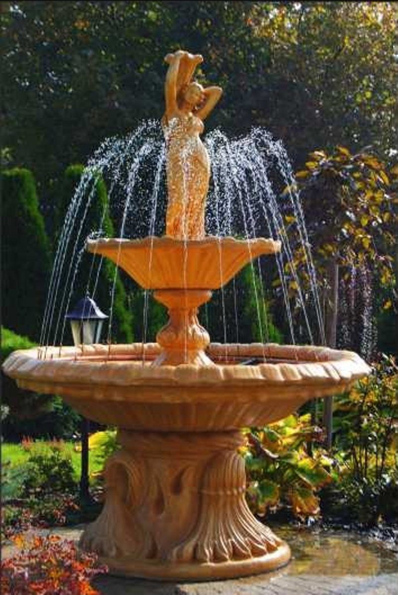 JVmoebel Skulptur »Springbrunnen Garten Teich Brunnen 215cm