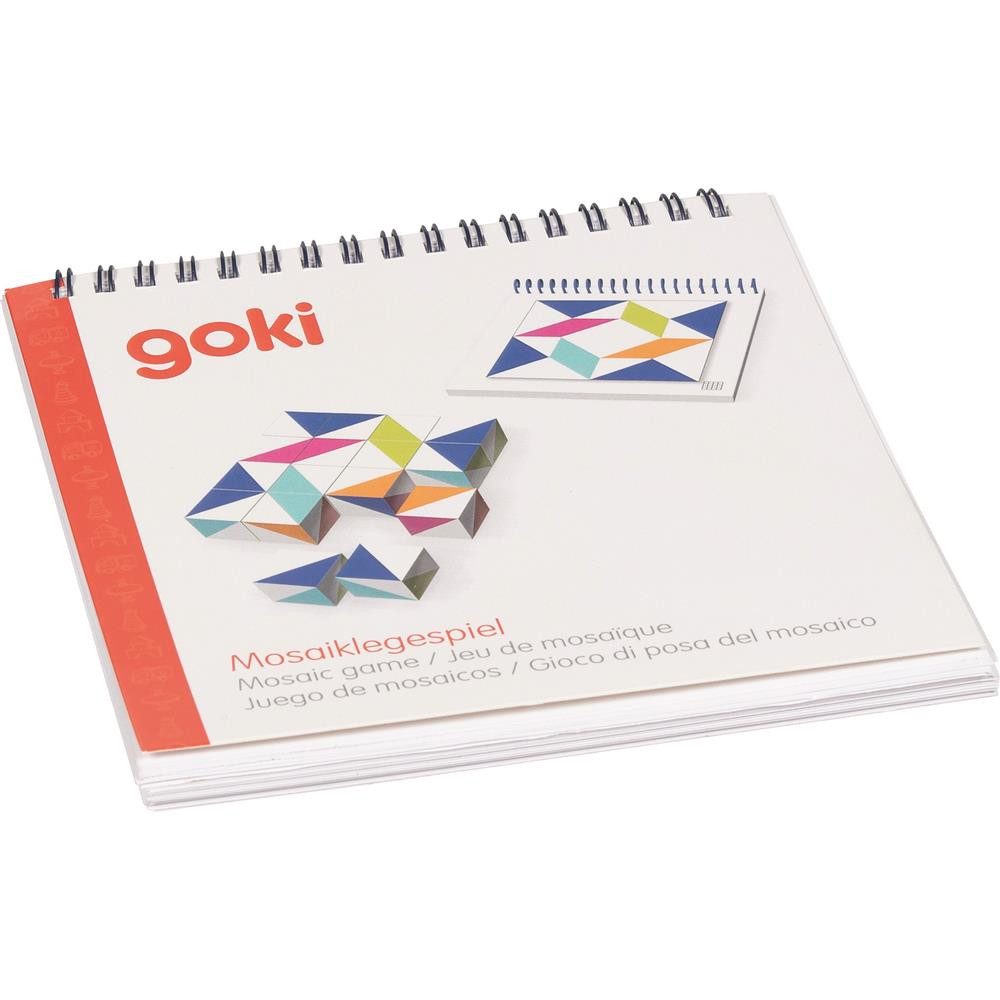 goki Mosaik Legespiel Holz Lernspiel Puzzle 17 teilig ab 4 Jahre Spielbausteine, Fördert Konzentration und logisches Denken