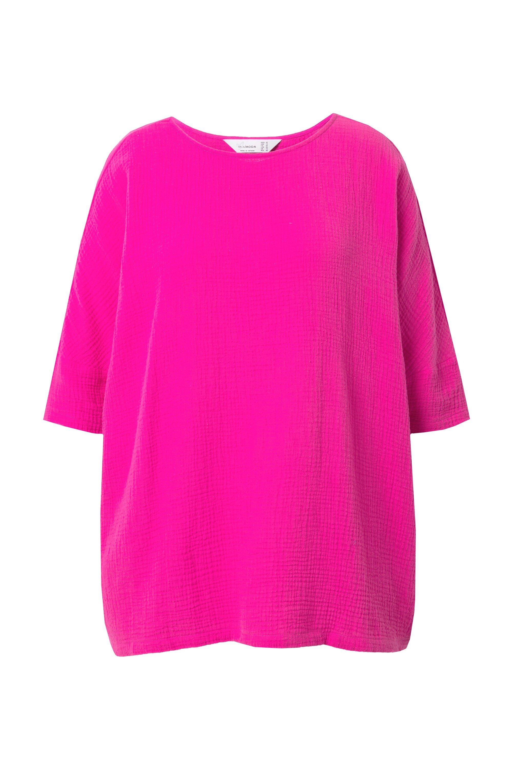 MIAMODA Longbluse Bluse oversized Musselin 3/4-Ärmel günstig online kaufen