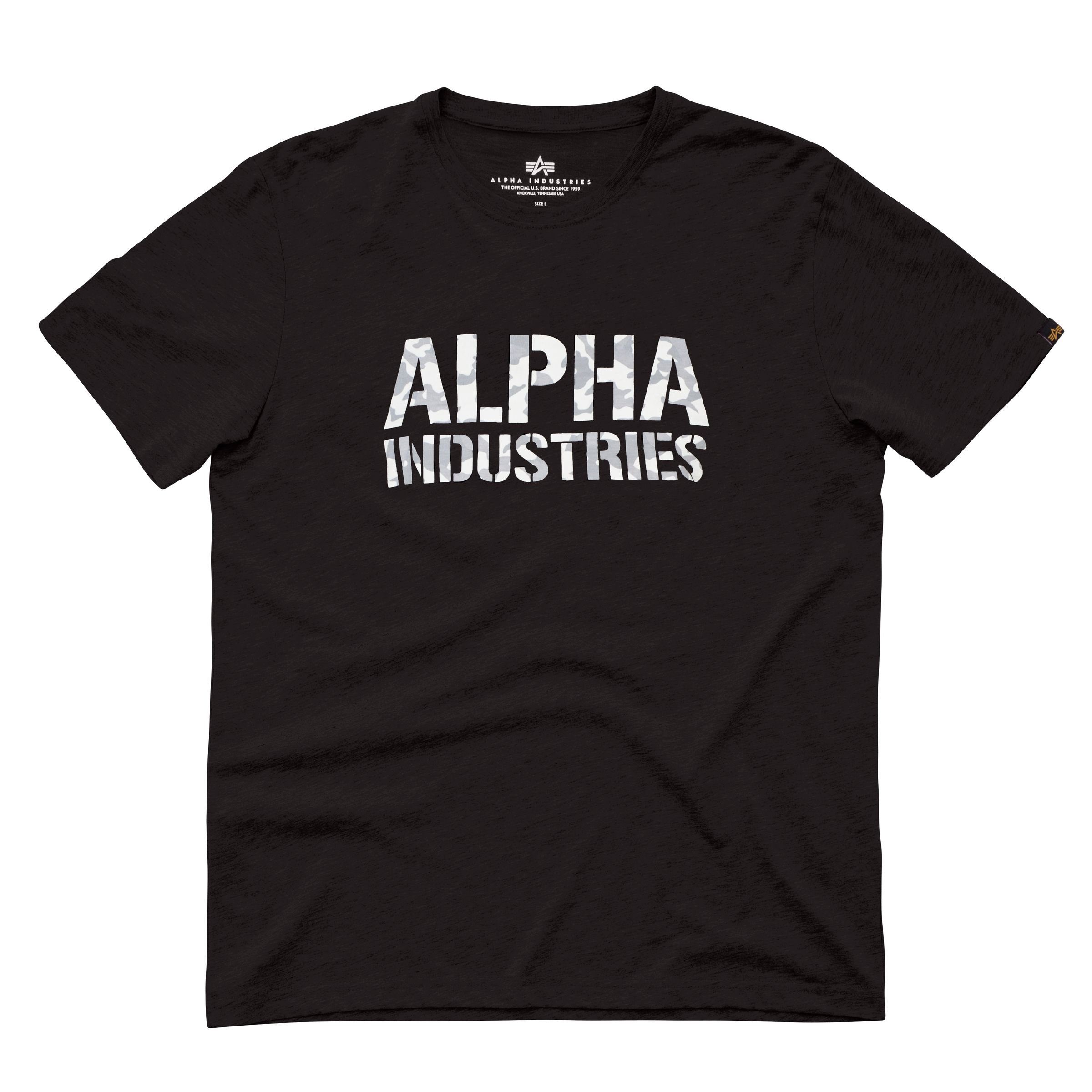 Print Alpha T-Shirt Alpha T black/white Adult Industries Industries T-Shirt Camo
