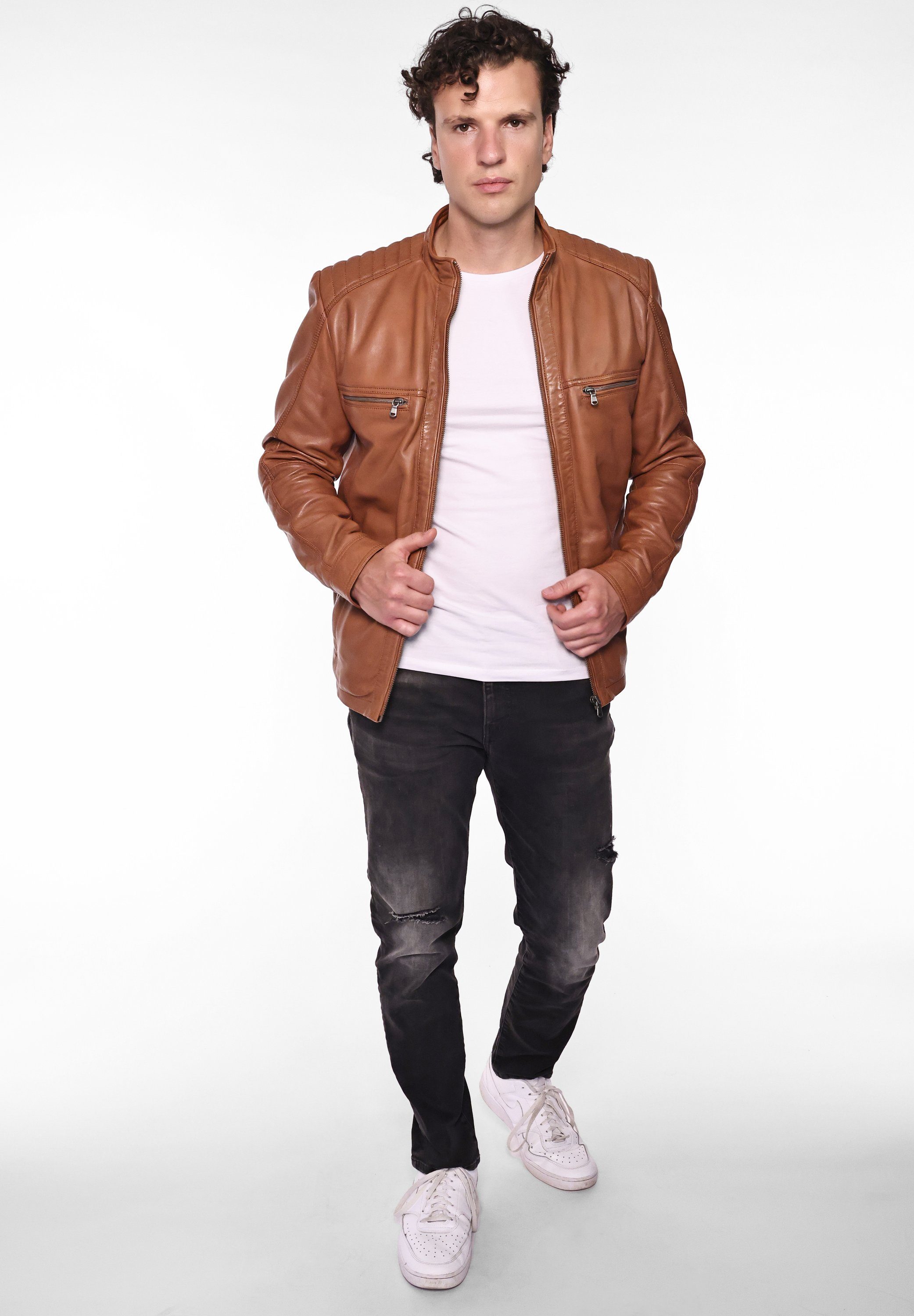 Maze Lederjacke 4202144 cognac