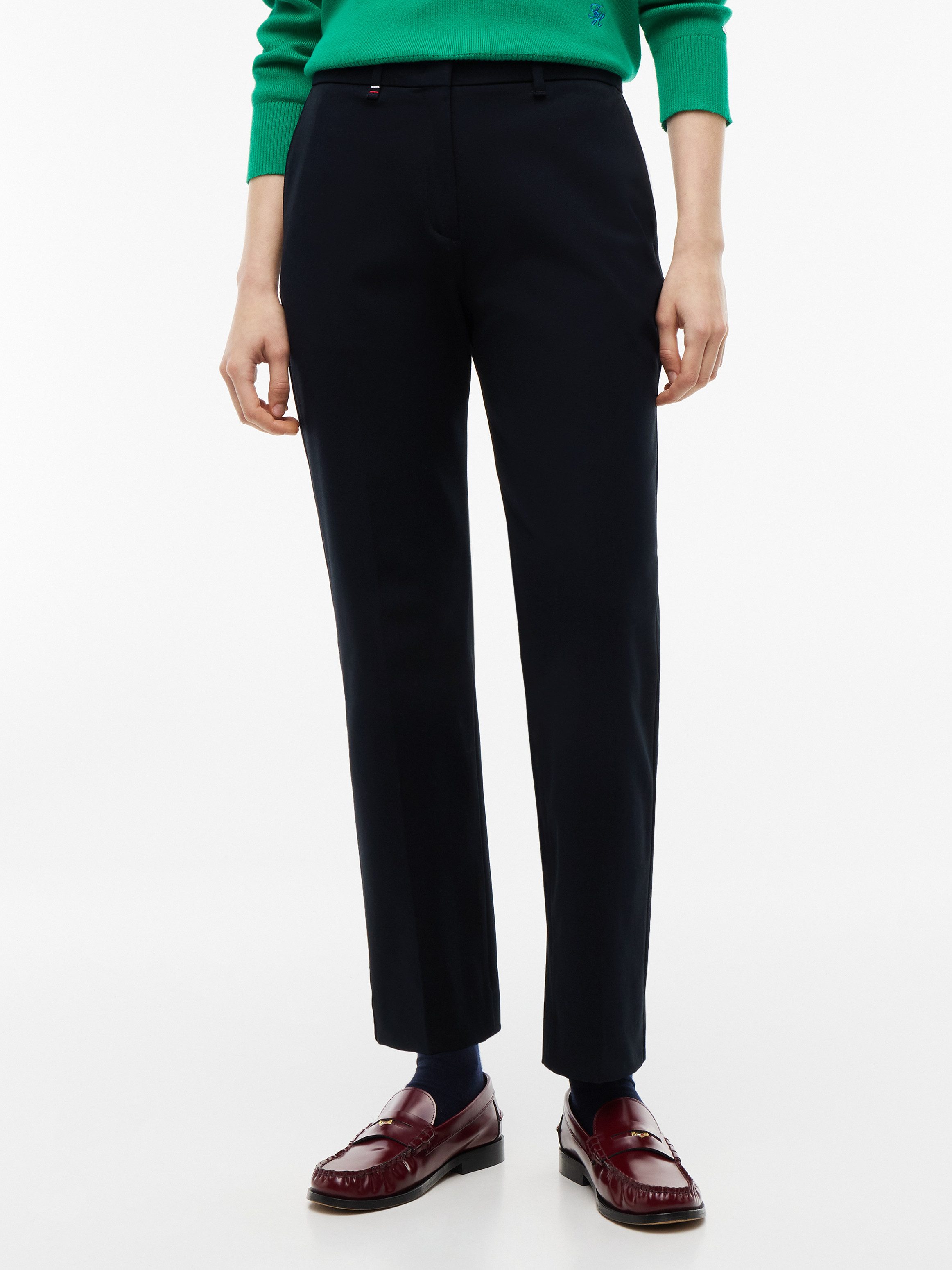 Tommy Hilfiger Anzughose GABARDINE SLIM STRAIGHT Baumwollmischung, slim fit