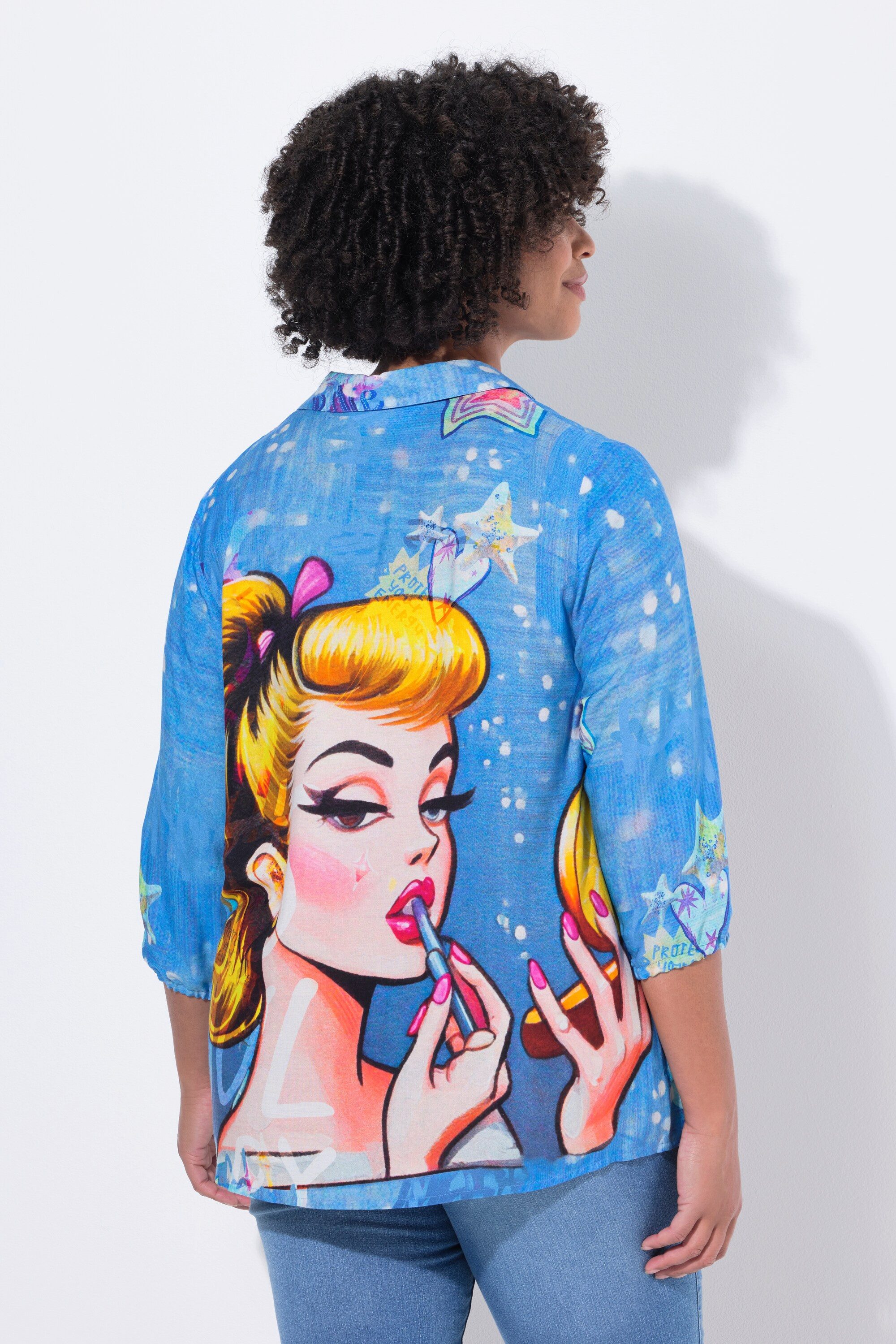 Angel of Style Tunika Tunika A-Linie PopArt Muster Langarm