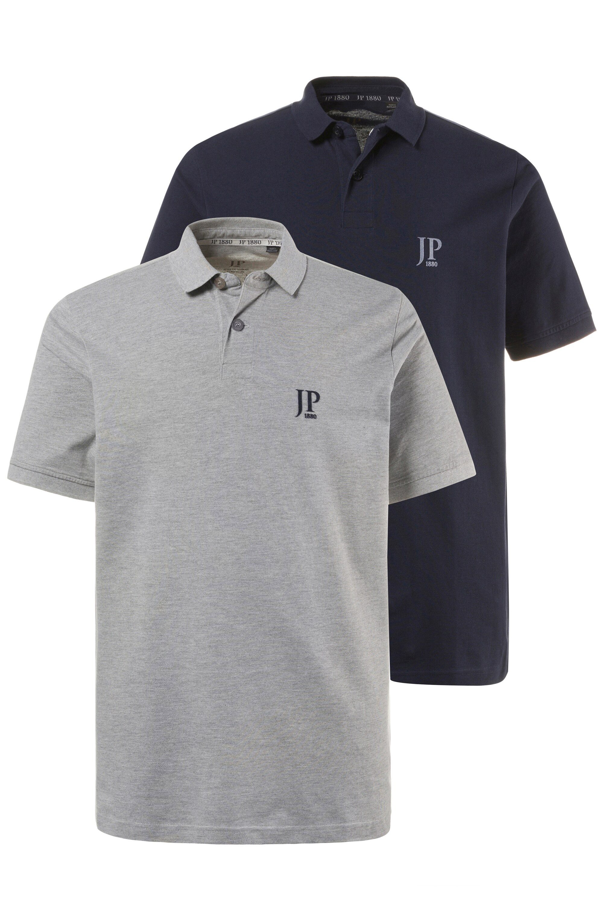 JP1880 Poloshirt bis 7XL Poloshirts 2er-Pack Piqué Seitenschlitze (2-tlg) günstig online kaufen