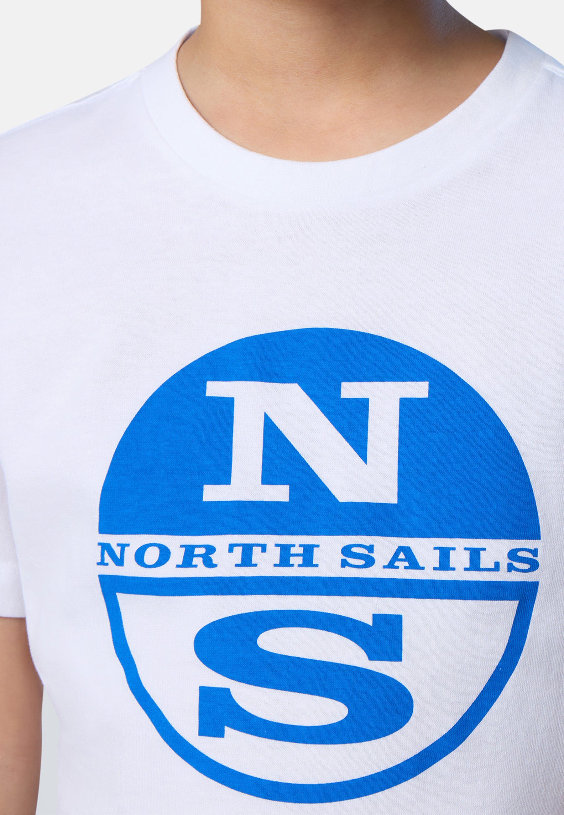 Sails weiss mit T-Shirt Sonstiges T-Shirt Maxi-Logo-Aufdruck North