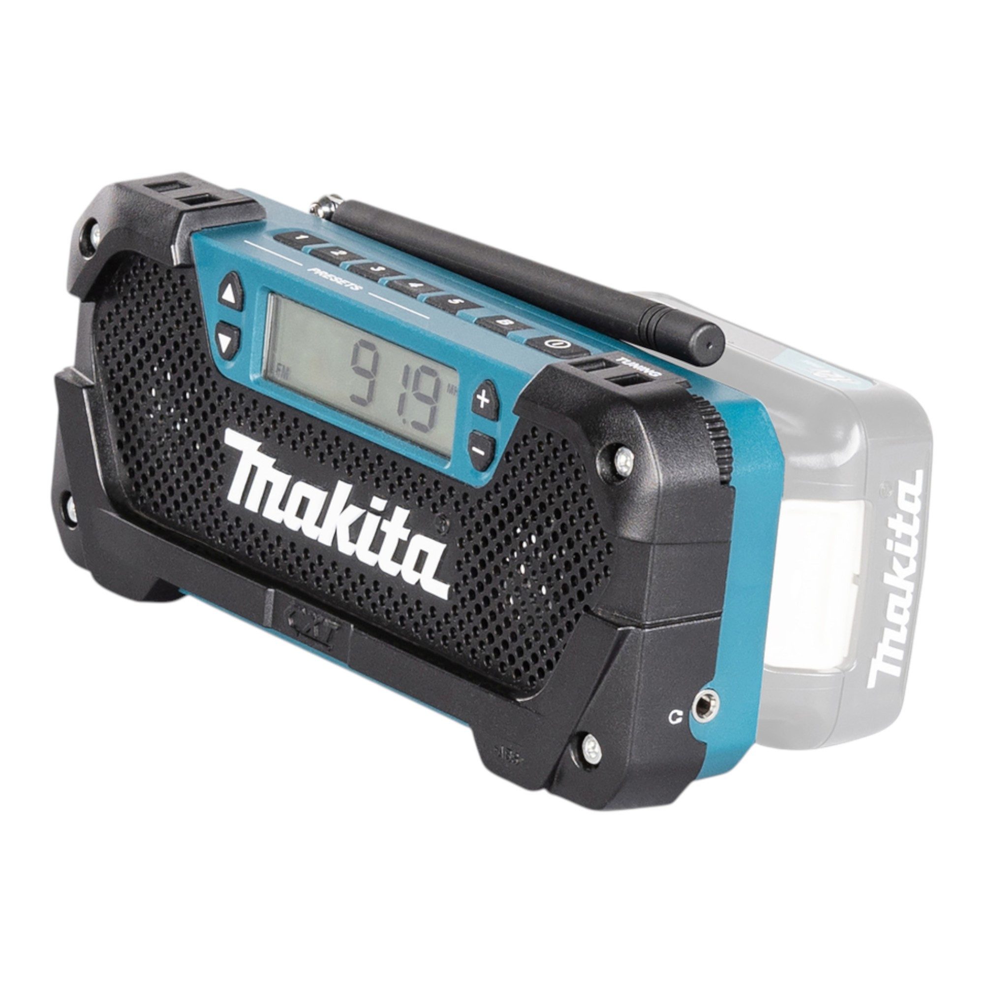 Makita DEBMR 052 12 V max. FM / AM / AUX Solo - ohne Akku, ohne Ladegerät Baustellenradio