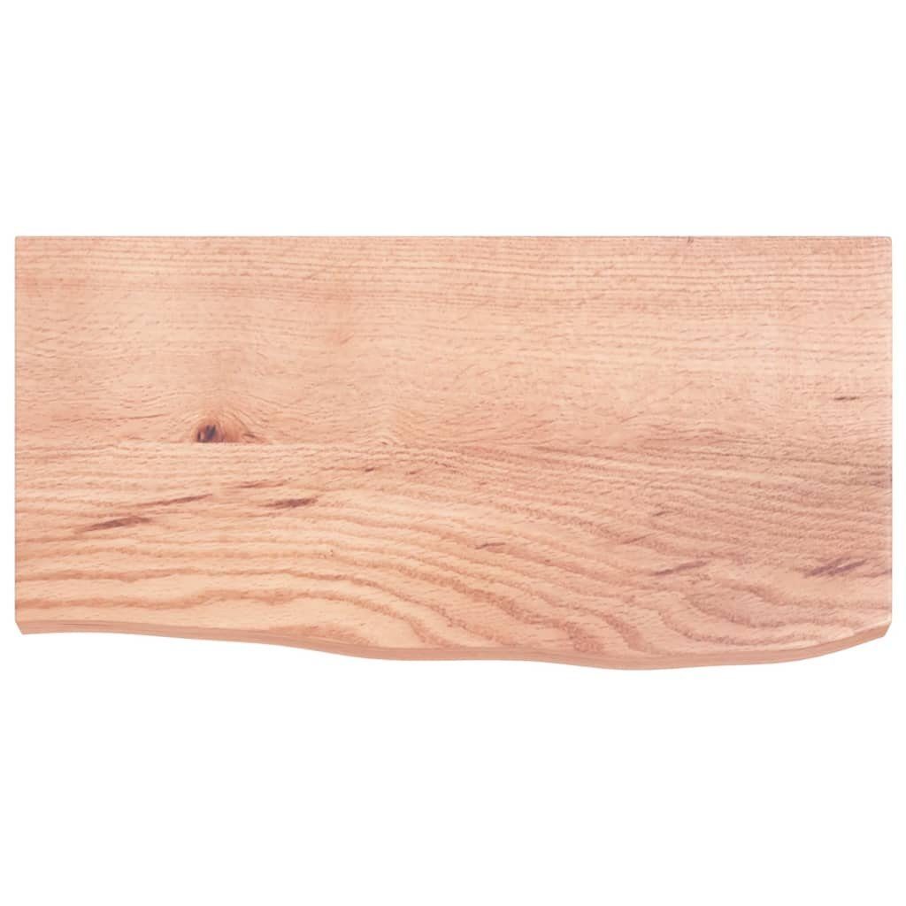 Wandregal Massivholz furnicato Eiche cm Behandelt 60x30x(2-4) Hellbraun