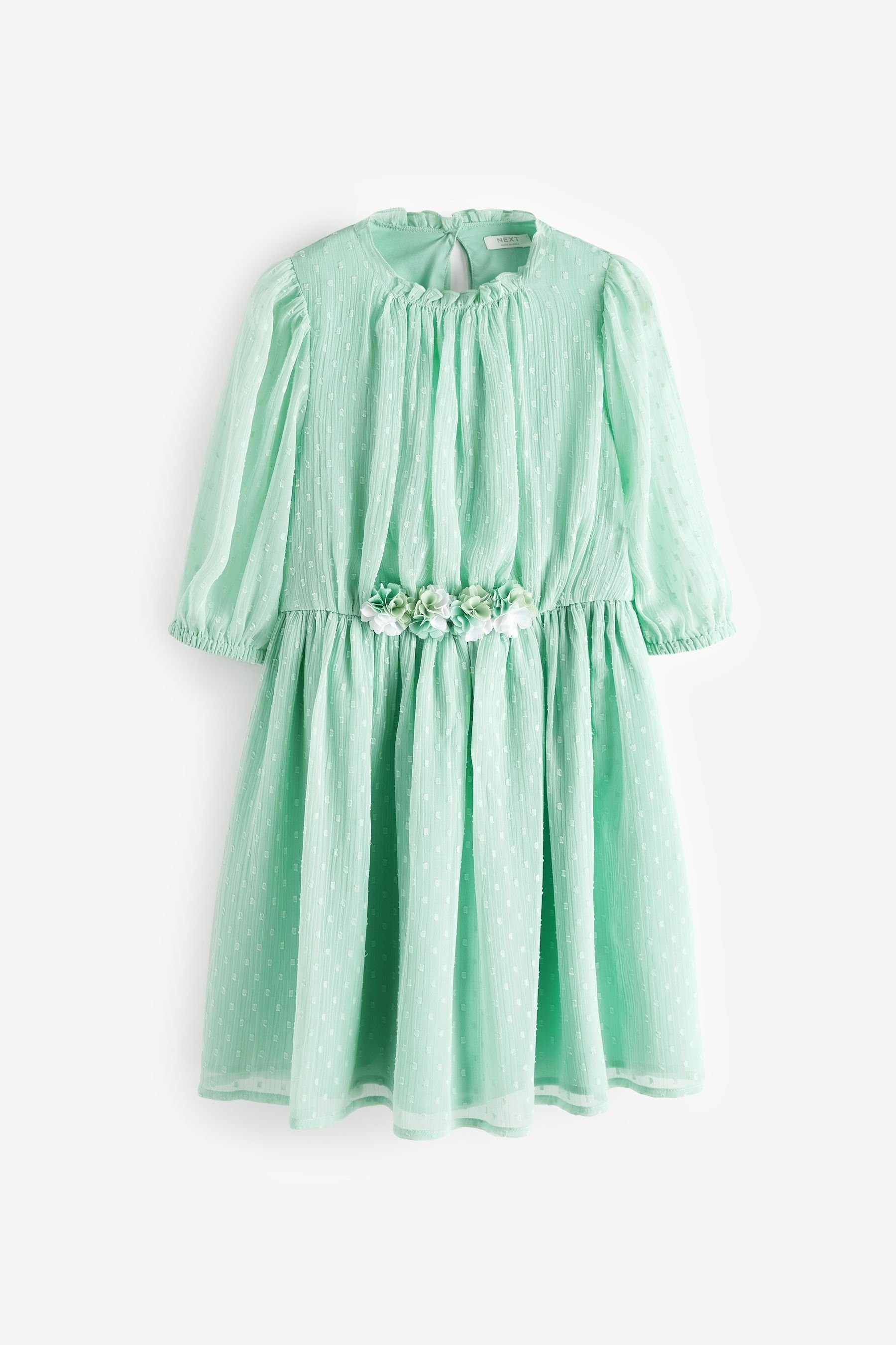 Next Chiffonkleid Chiffon-Korsagenkleid (1-tlg) Mint Green