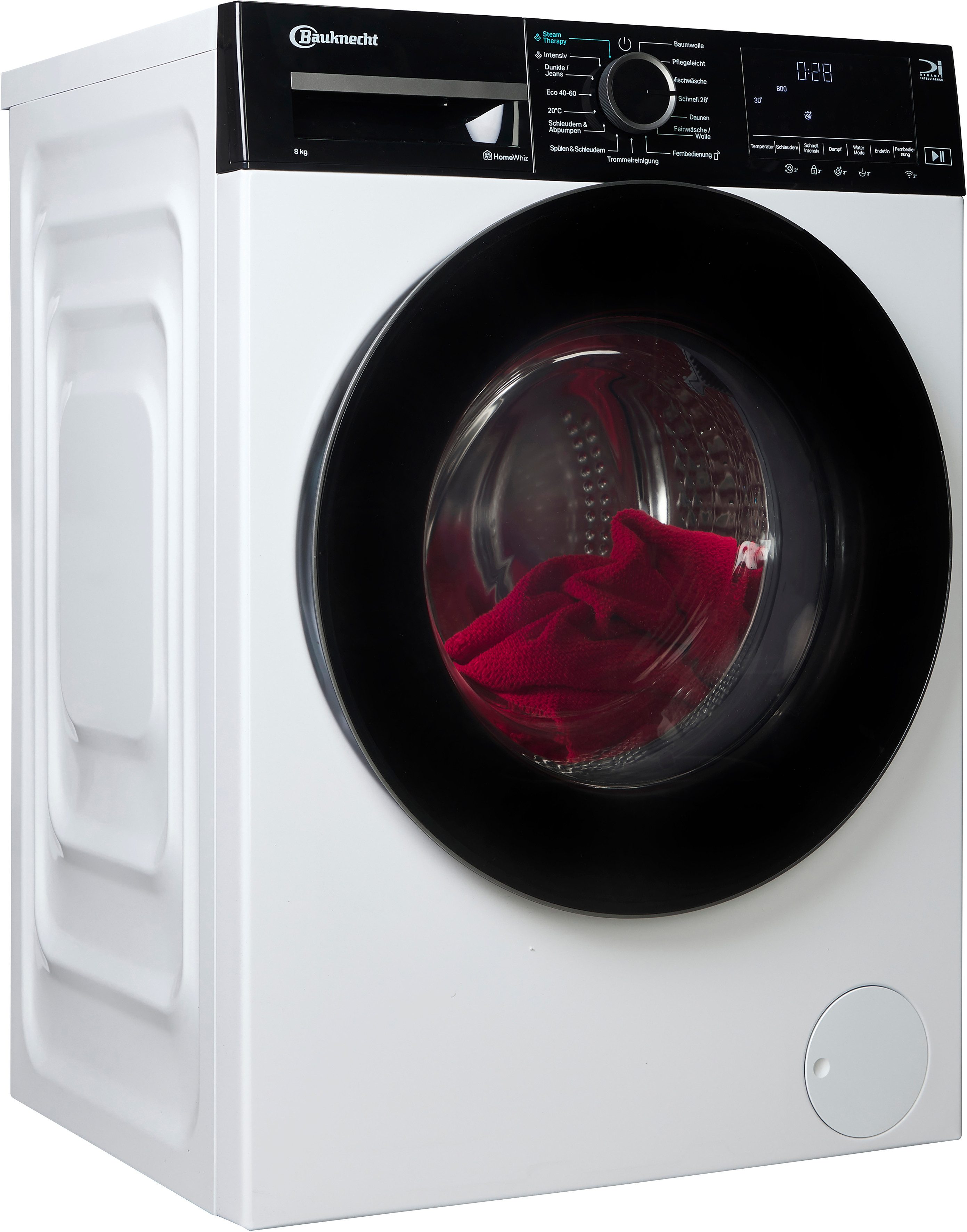 BAUKNECHT Waschmaschine B WM Smart Eco 8A, 8 kg, 1400 U/min, Adaptive Wash – Intelligente Anpassung der Programme an Ihre Wünsche
