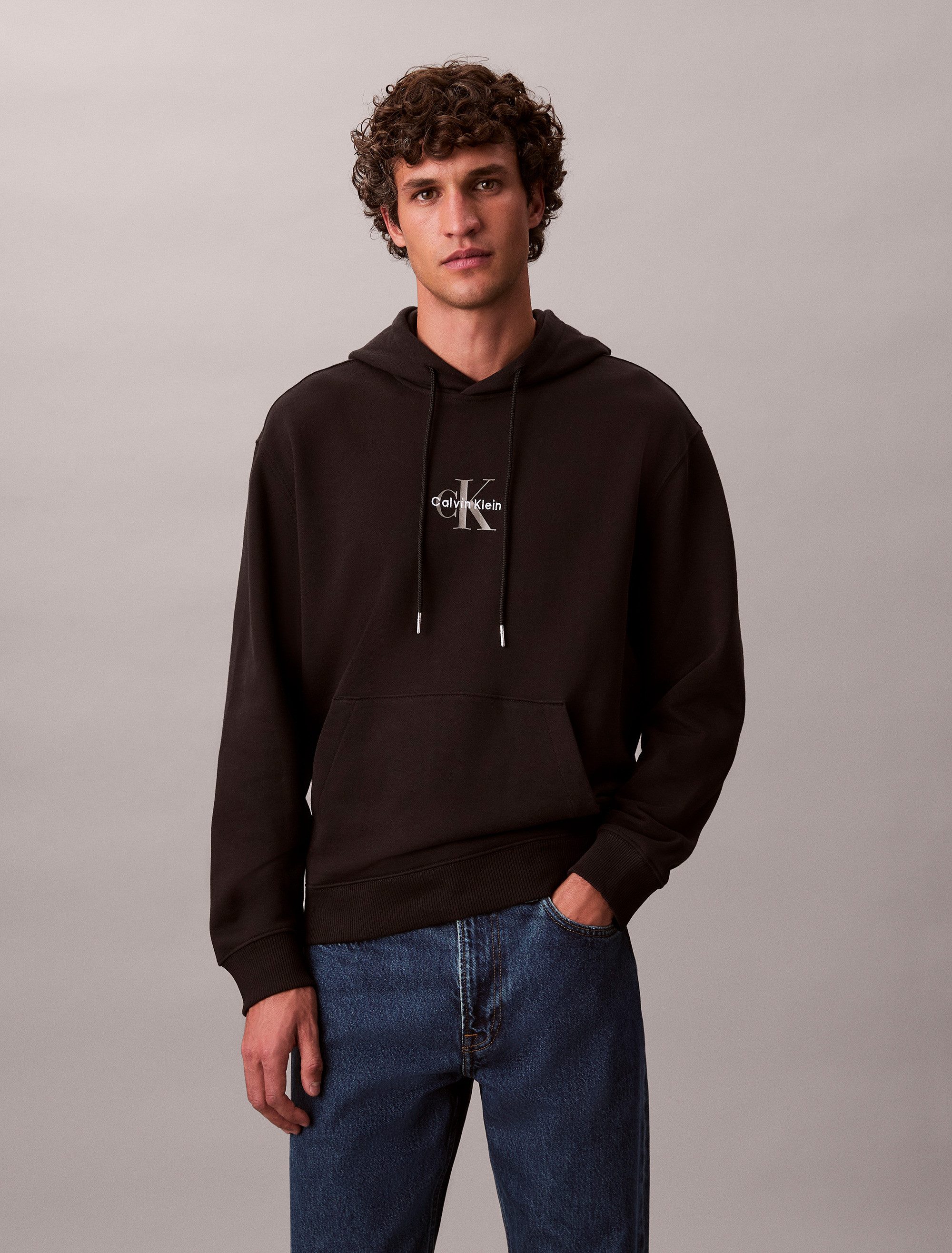 Calvin Klein Jeans Sweatshirt LS EU 350TERRY MICRO MONOLOGO HO Kapuze, regu günstig online kaufen