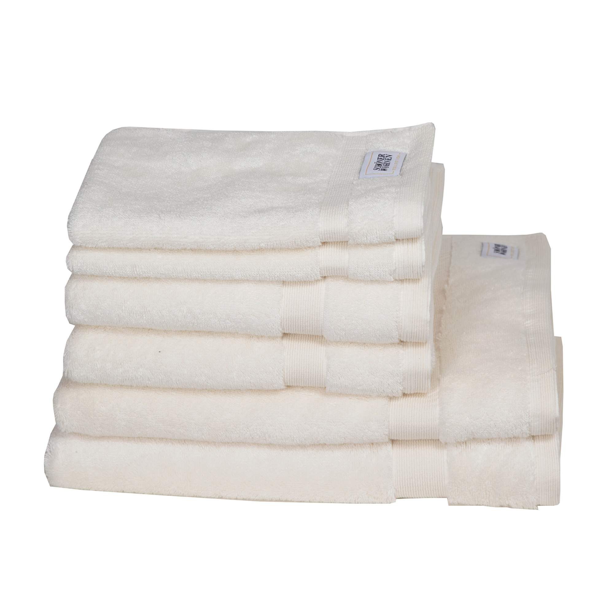 SCHÖNER WOHNEN-Kollektion Handtücher CUDDLY Handtuch, Baumwolle (Set, 6-St), 6er Set (2x 140x70 cm / 2x 100x50 cm / 2x 50x30 cm) in Weiss