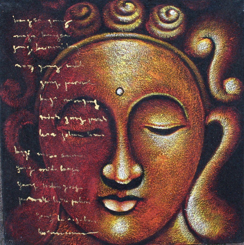 Motiv cm 6 Buddhafigur Guru-Shop Buddha Leinwand auf - Kleiner 40*40